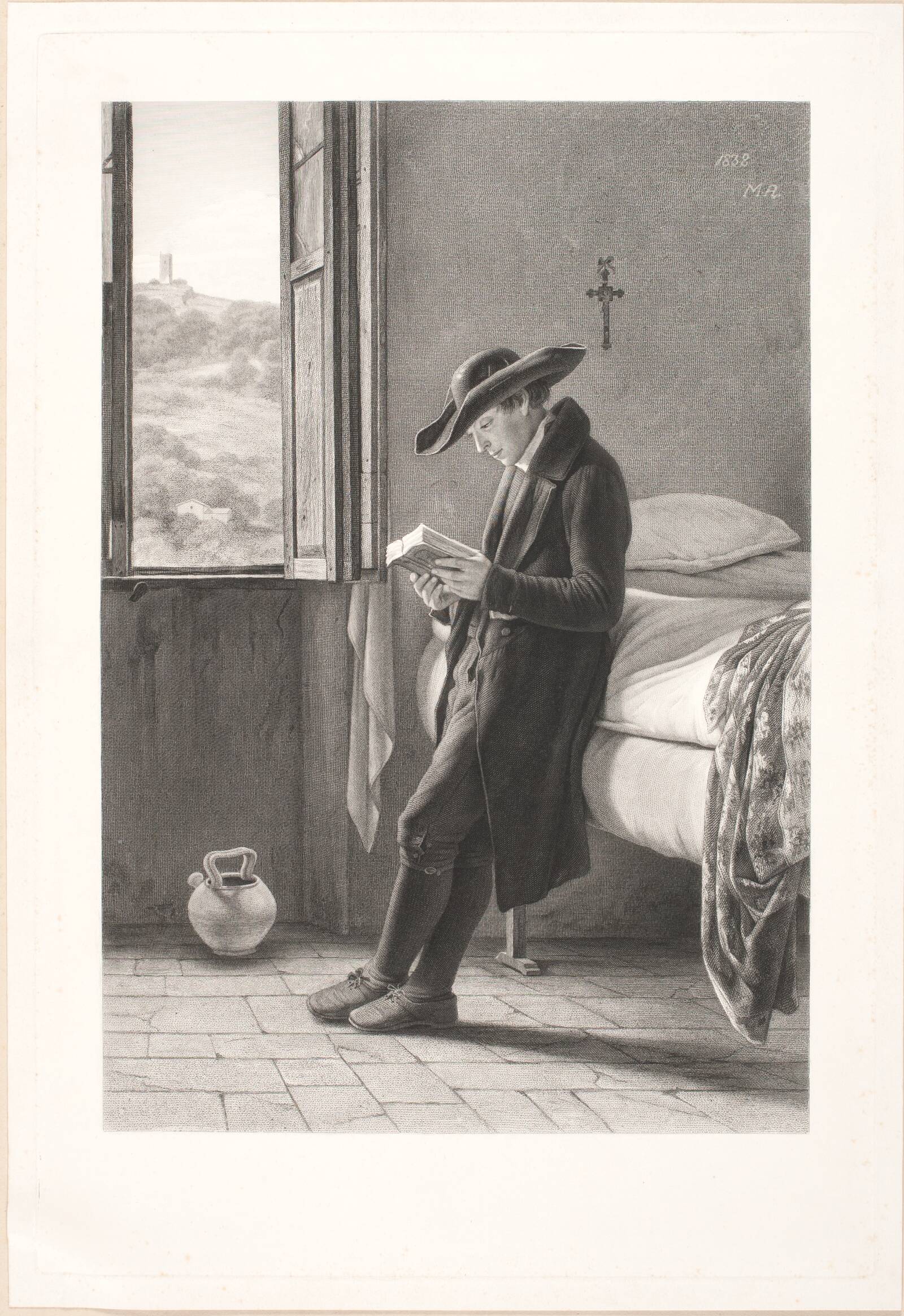 Læsende Abate, Joel Ballin, 1862