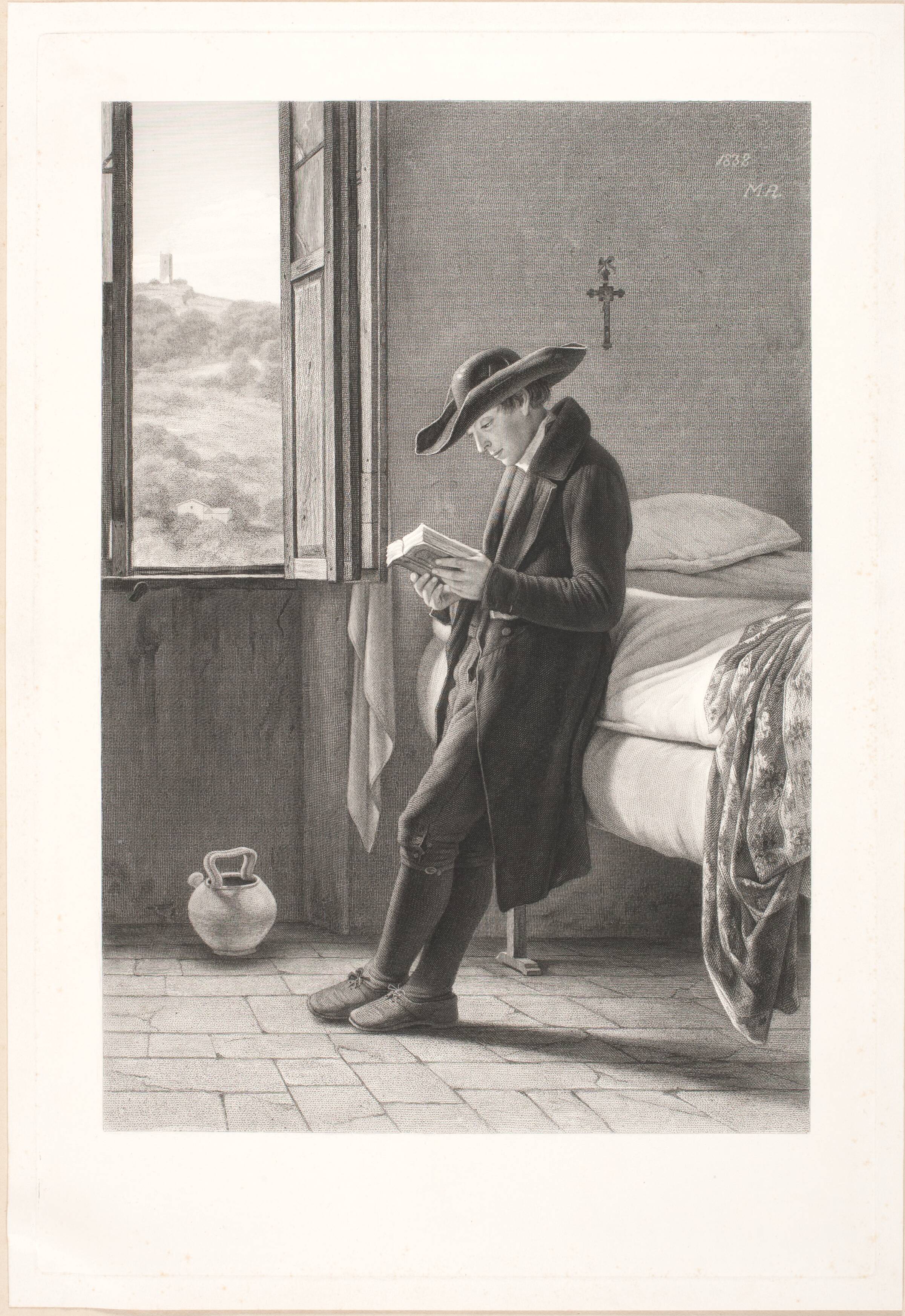 Læsende Abate, Joel Ballin, 1862