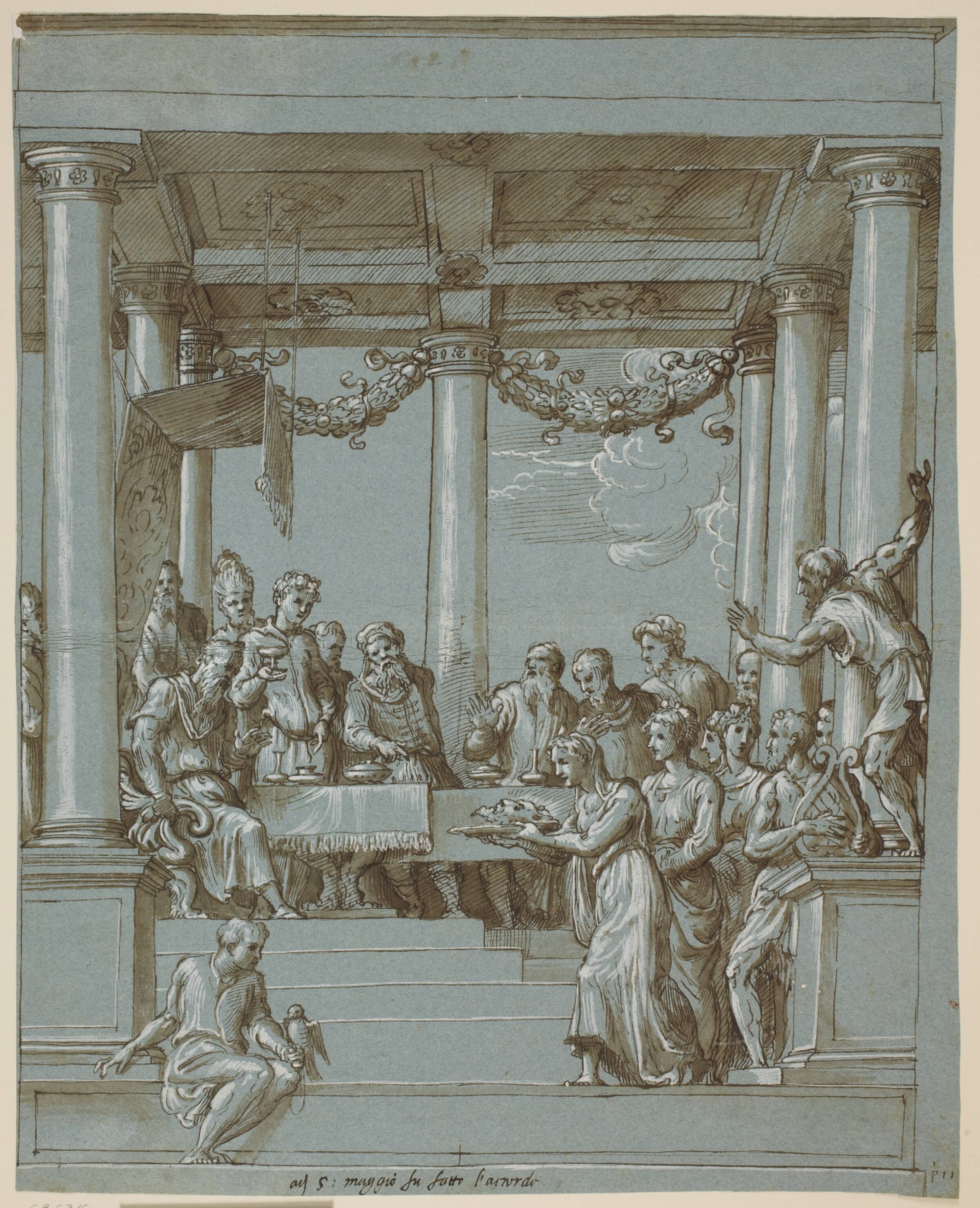Herodes' gæstebud, Domenico Campagnola, 1500-1564