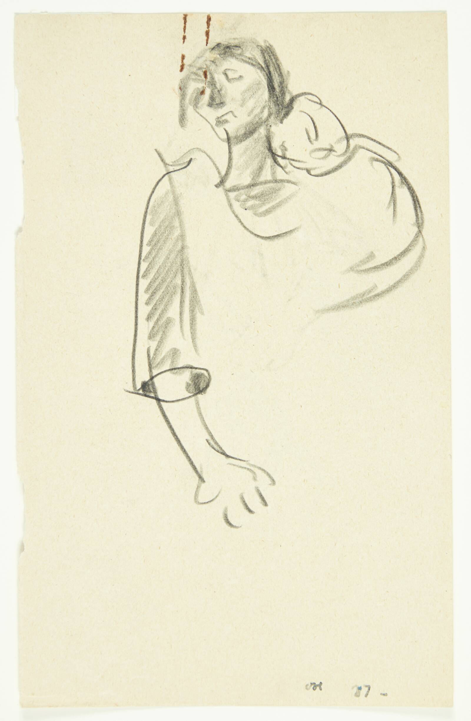 Kvinde med barn på armen, Oluf Høst, 1927