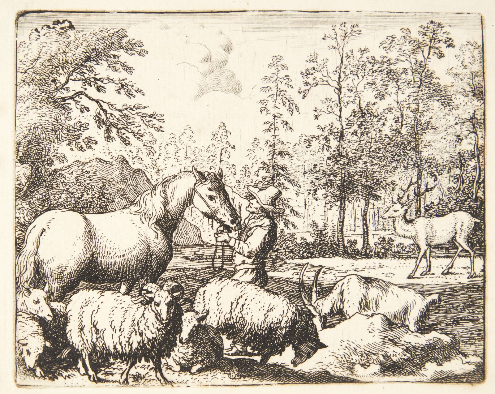 Den misundelige hest, Allaert van Everdingen, 1621-1675
