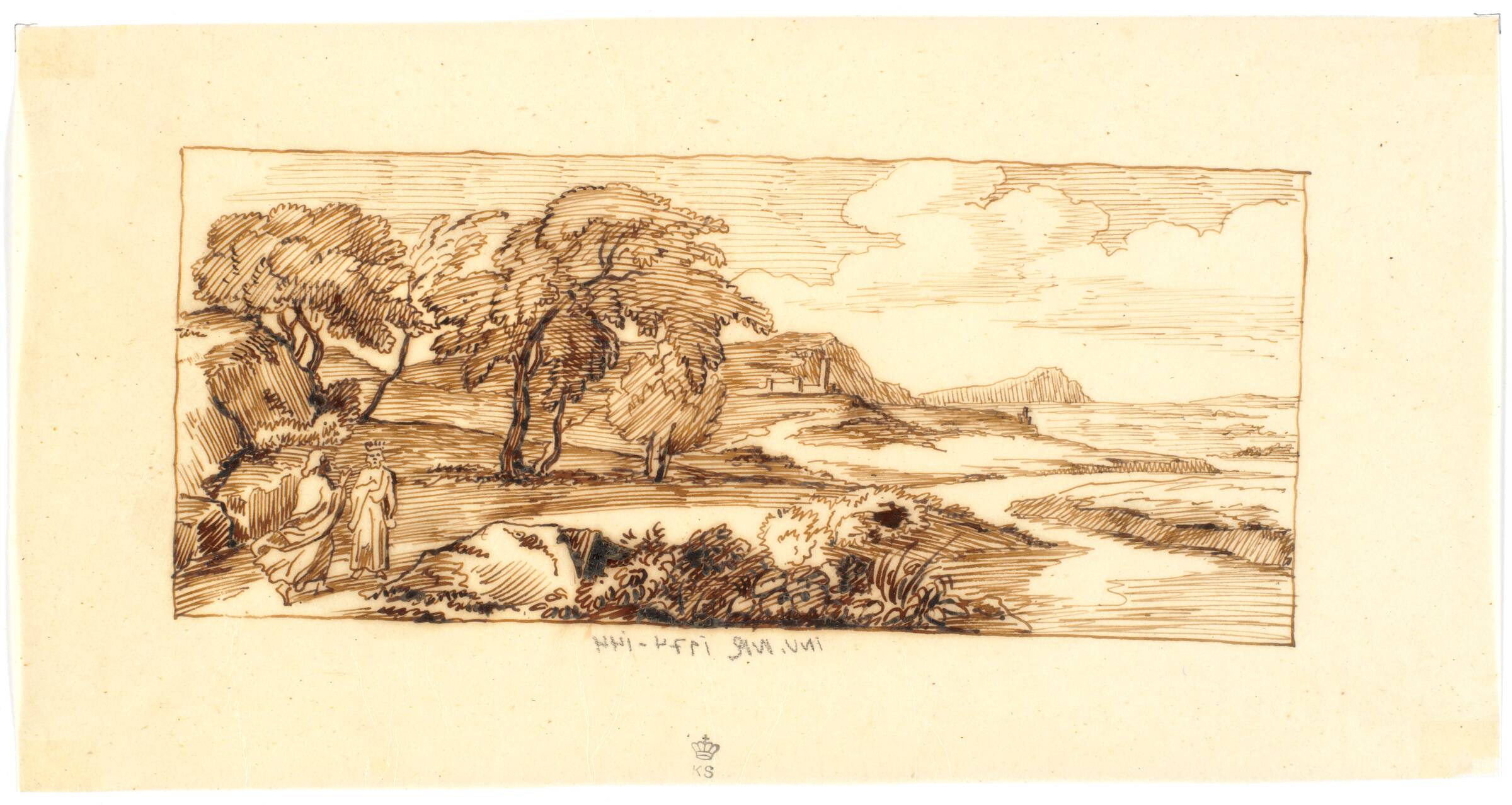 Landskab med bibelsk motiv, Martinus Rørbye, 1803-1848