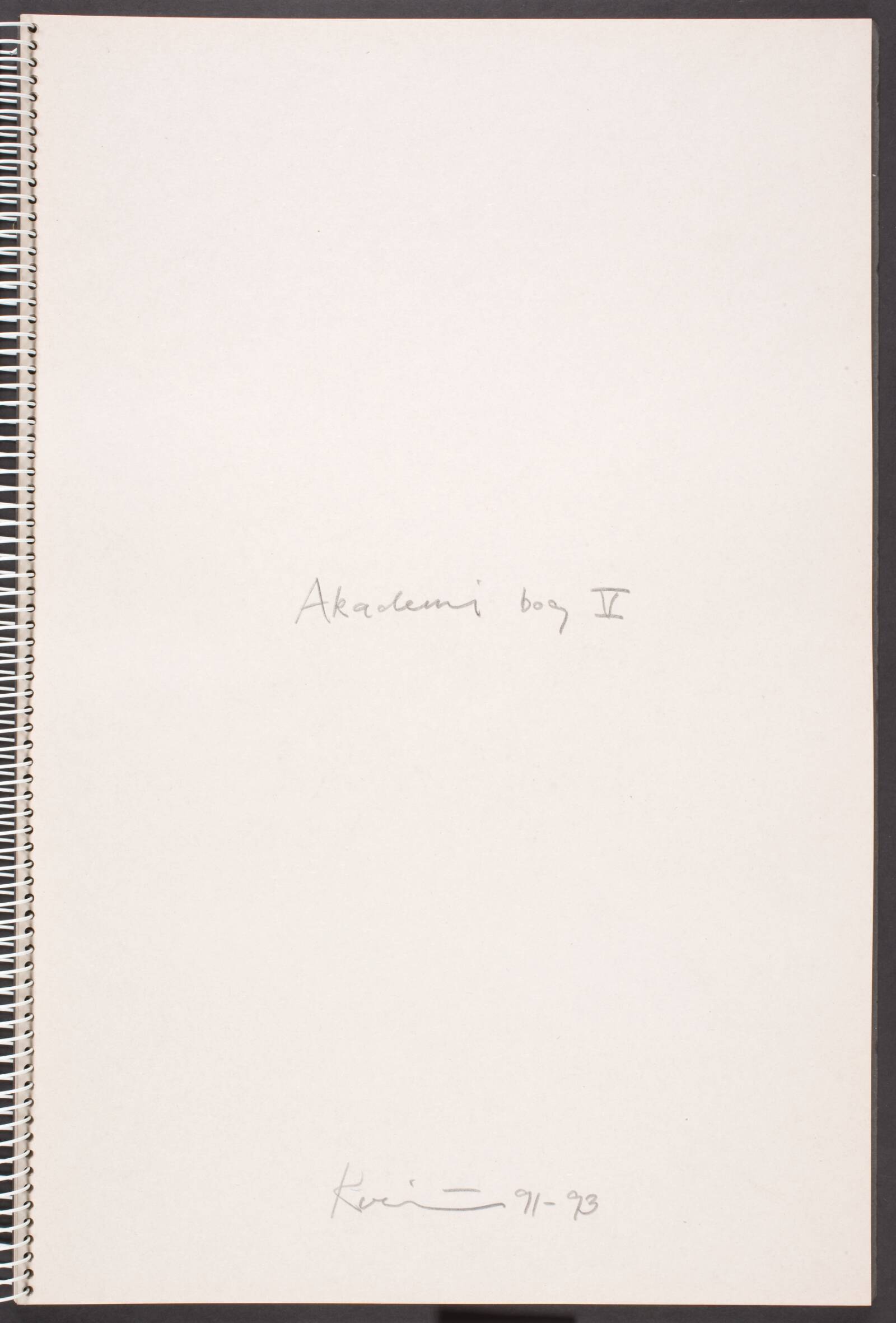 Titelblad til "Akademi V", Michael Kvium, 1993
