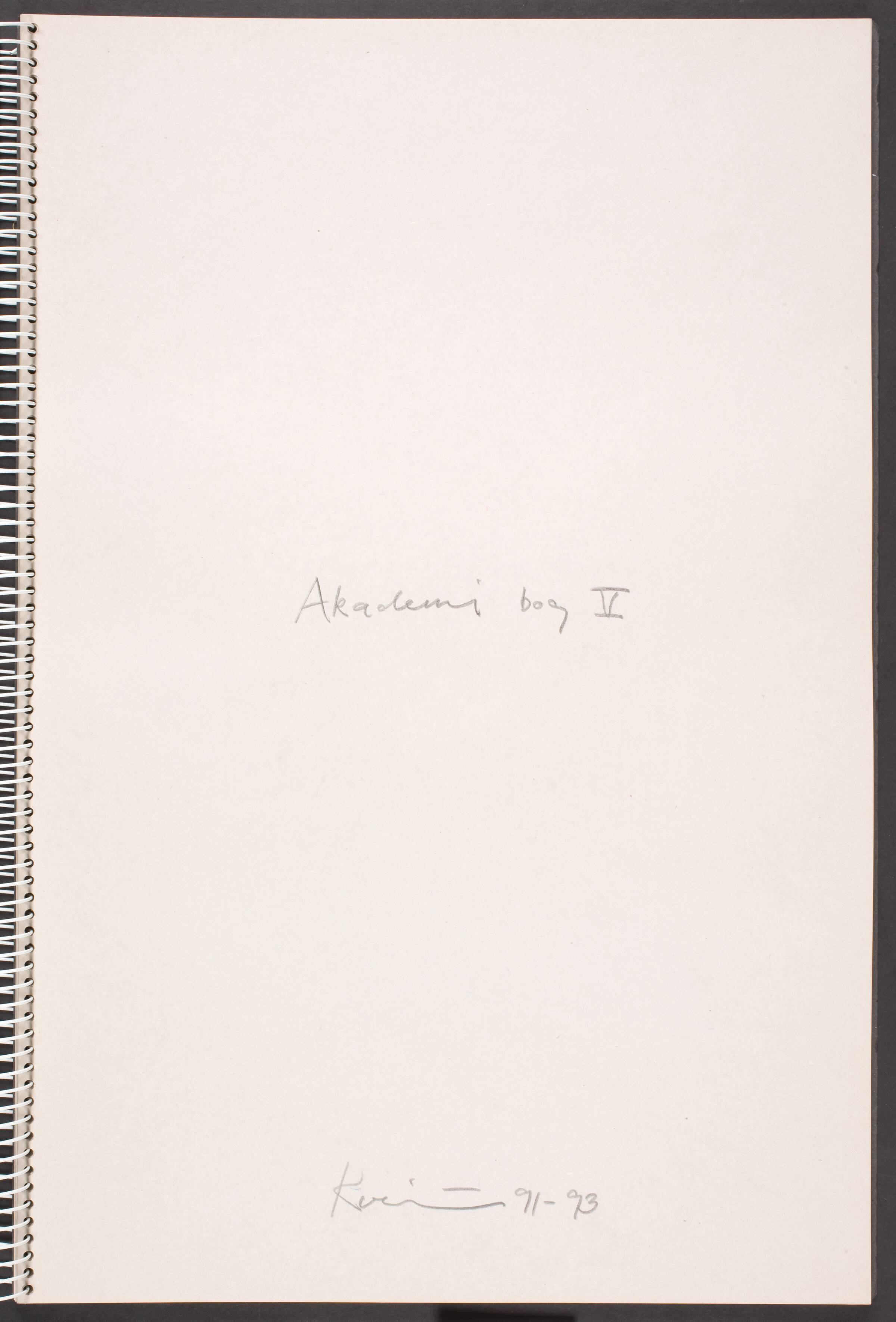 Titelblad til "Akademi V", Michael Kvium, 1993