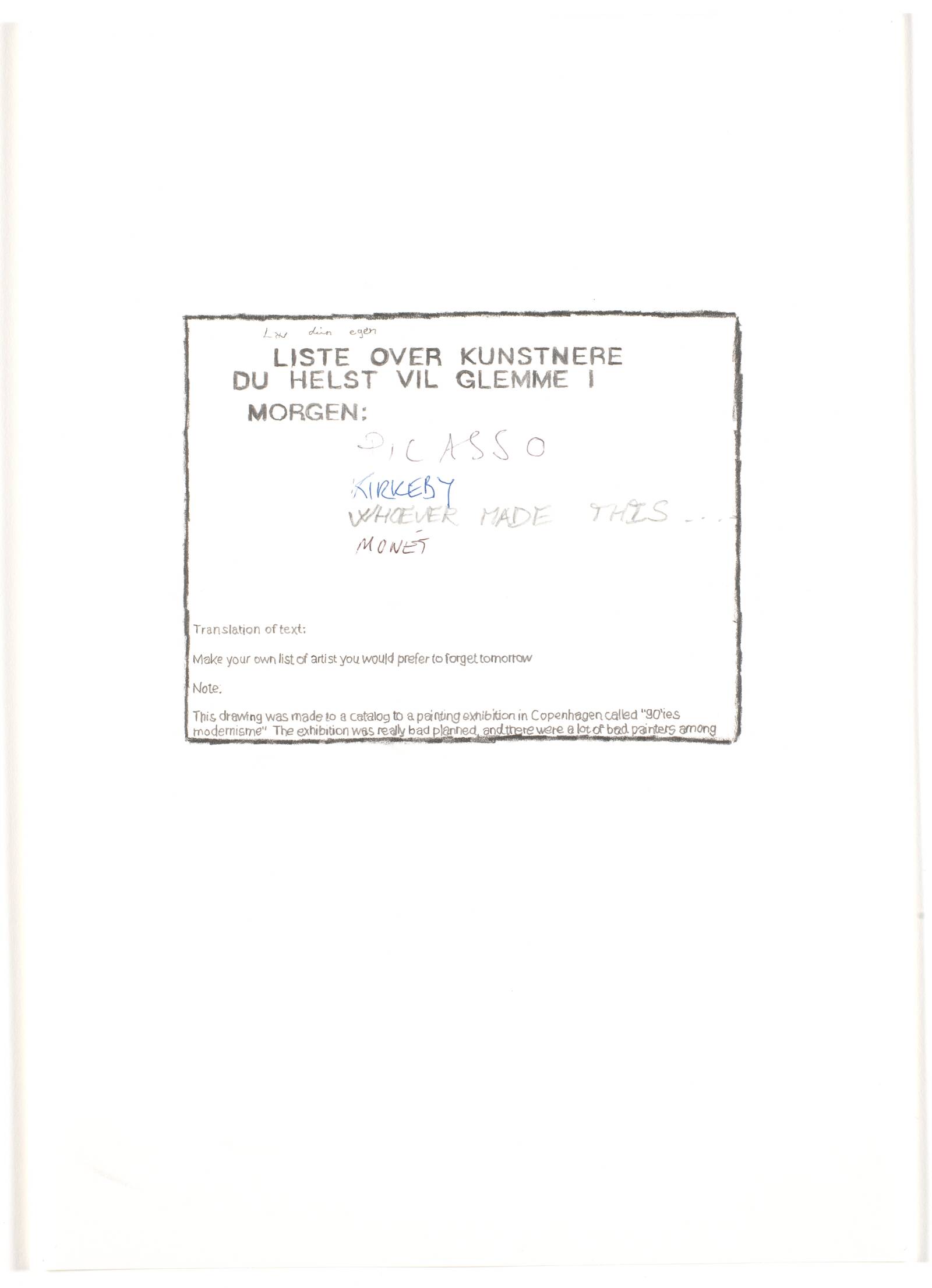 100 tegninger, Artnode, 1998