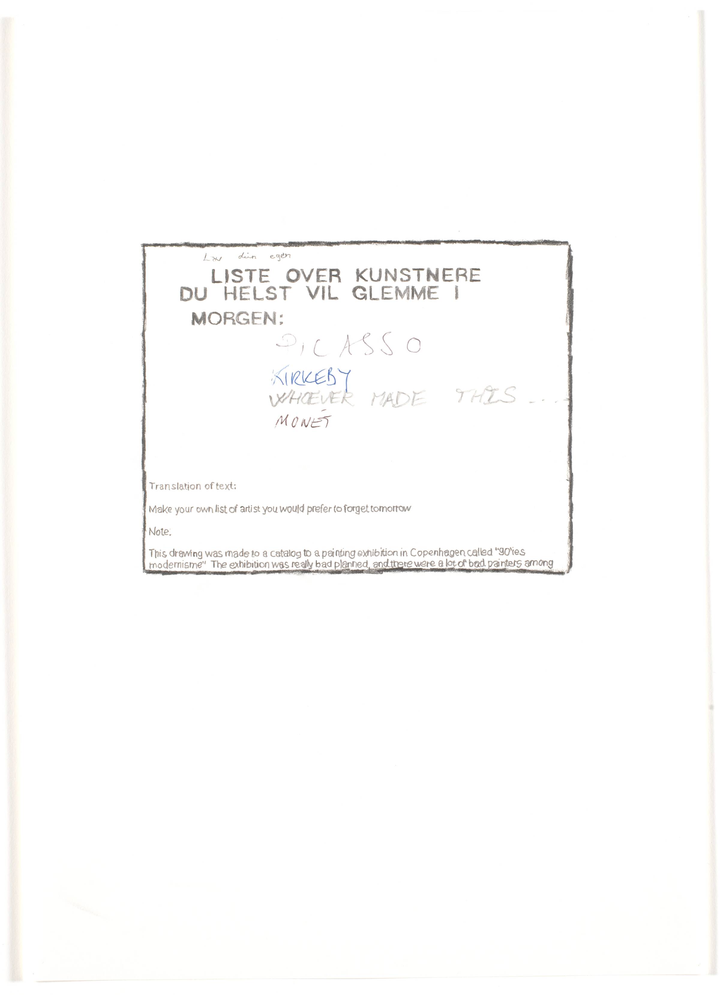 100 tegninger, Artnode, 1998