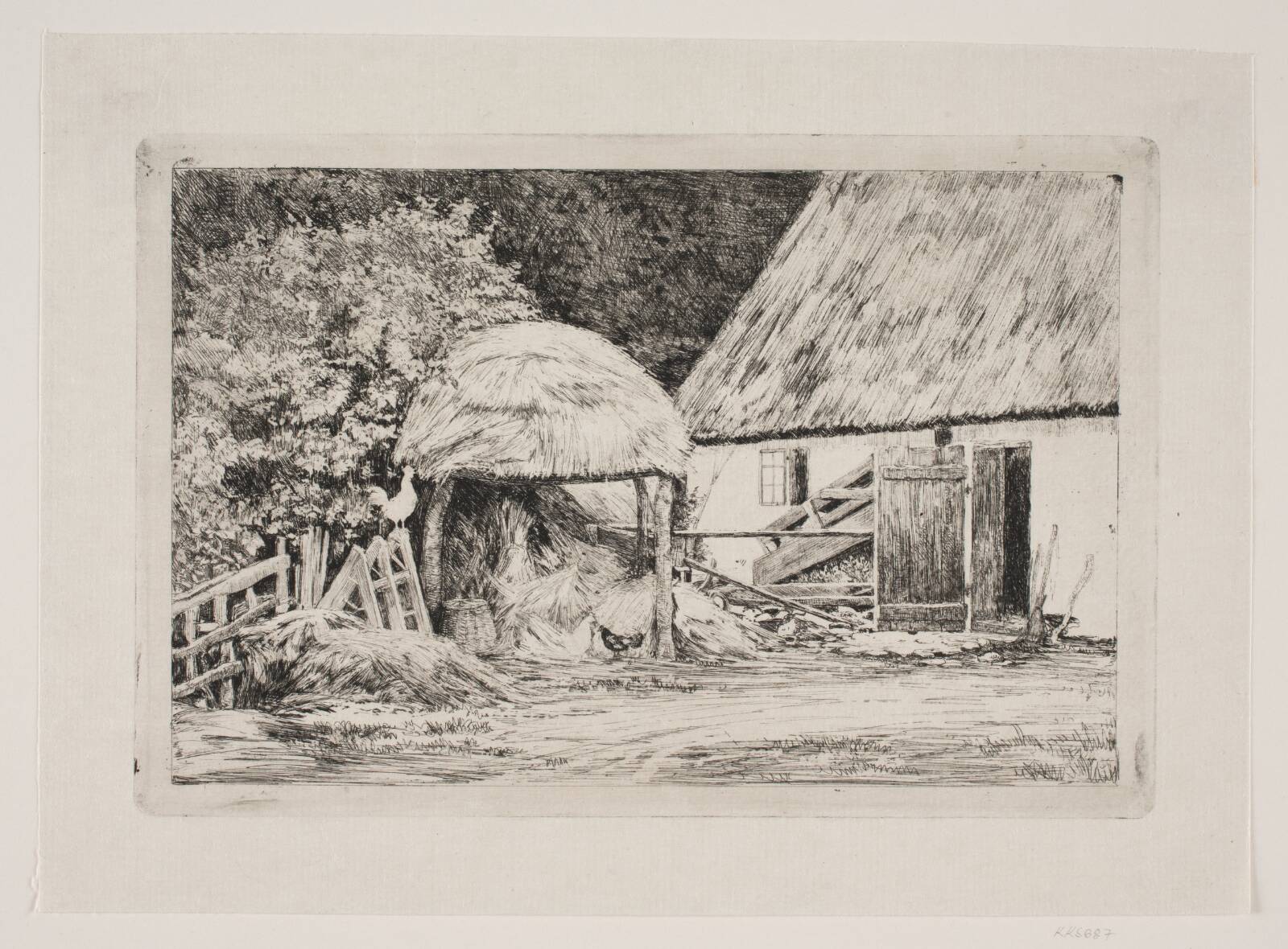 Ved bondehuset, Carl Bloch, 1884