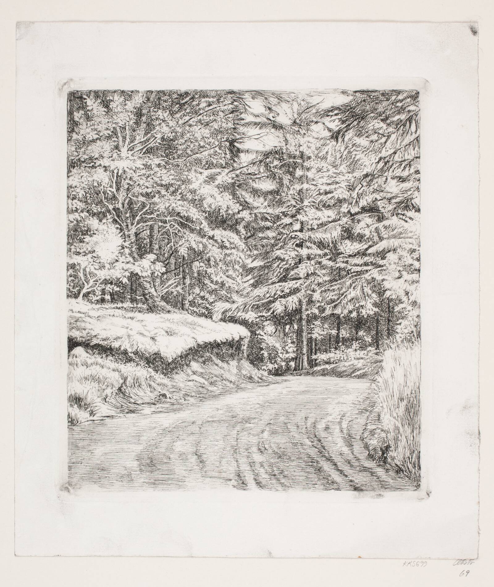 Vejen i Granskoven, Carl Bloch, 1885