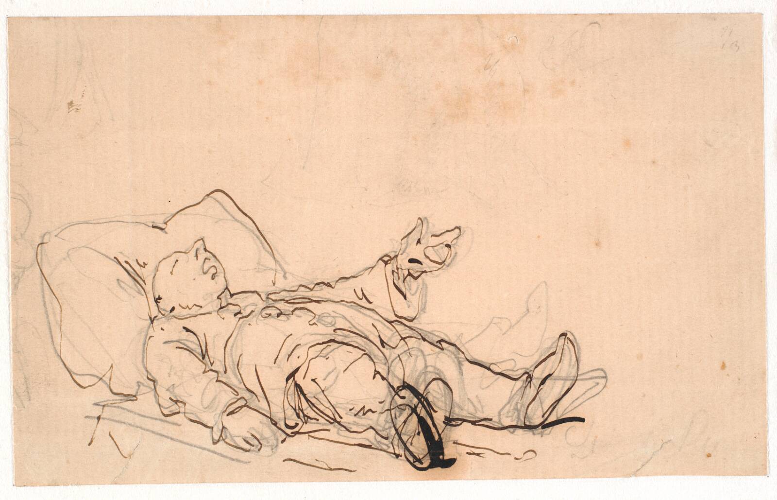 Opvågnen efter sviren, Wilhelm Marstrand, 1810-1873