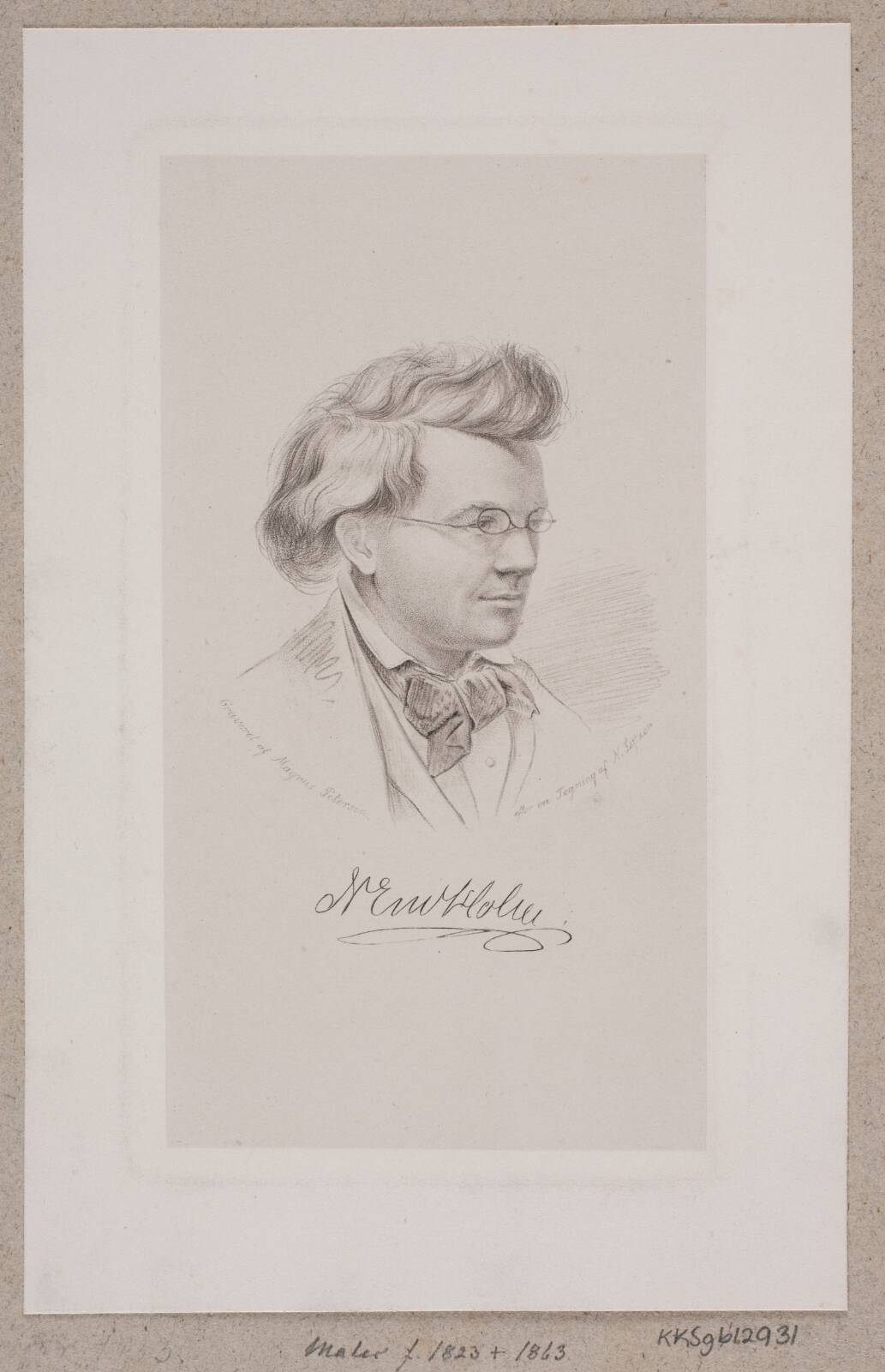 Nils Emil Holm, by Julius Magnus-Petersen, 1866