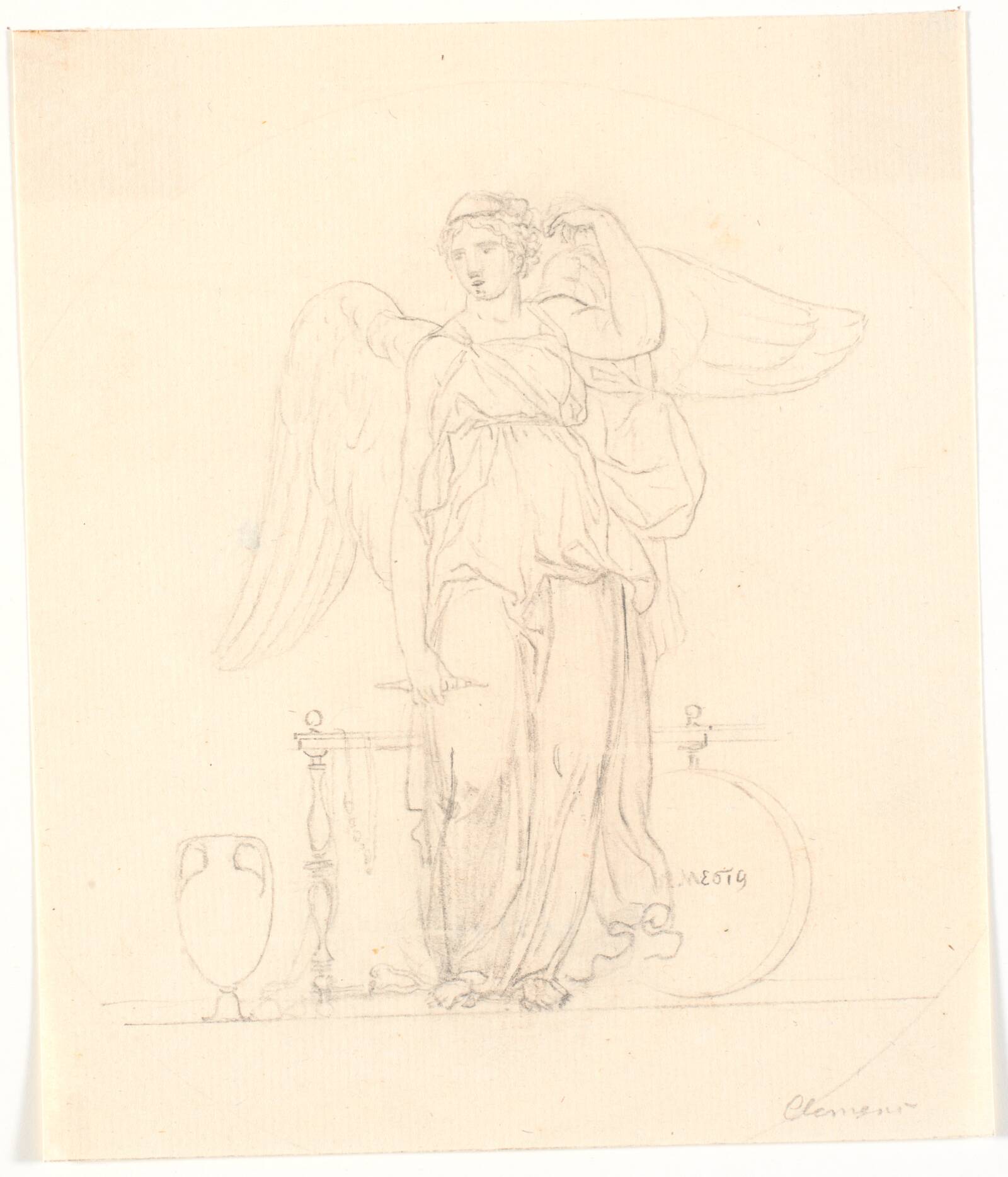 Stående vinget Nemesis, J.F. Clemens, 1748-1831