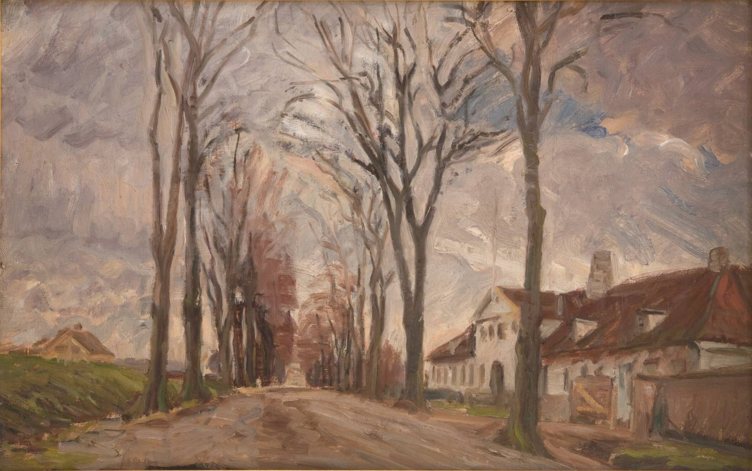 Lyngbyvejen ved Vintappergården, Albert Gottschalk, 1902