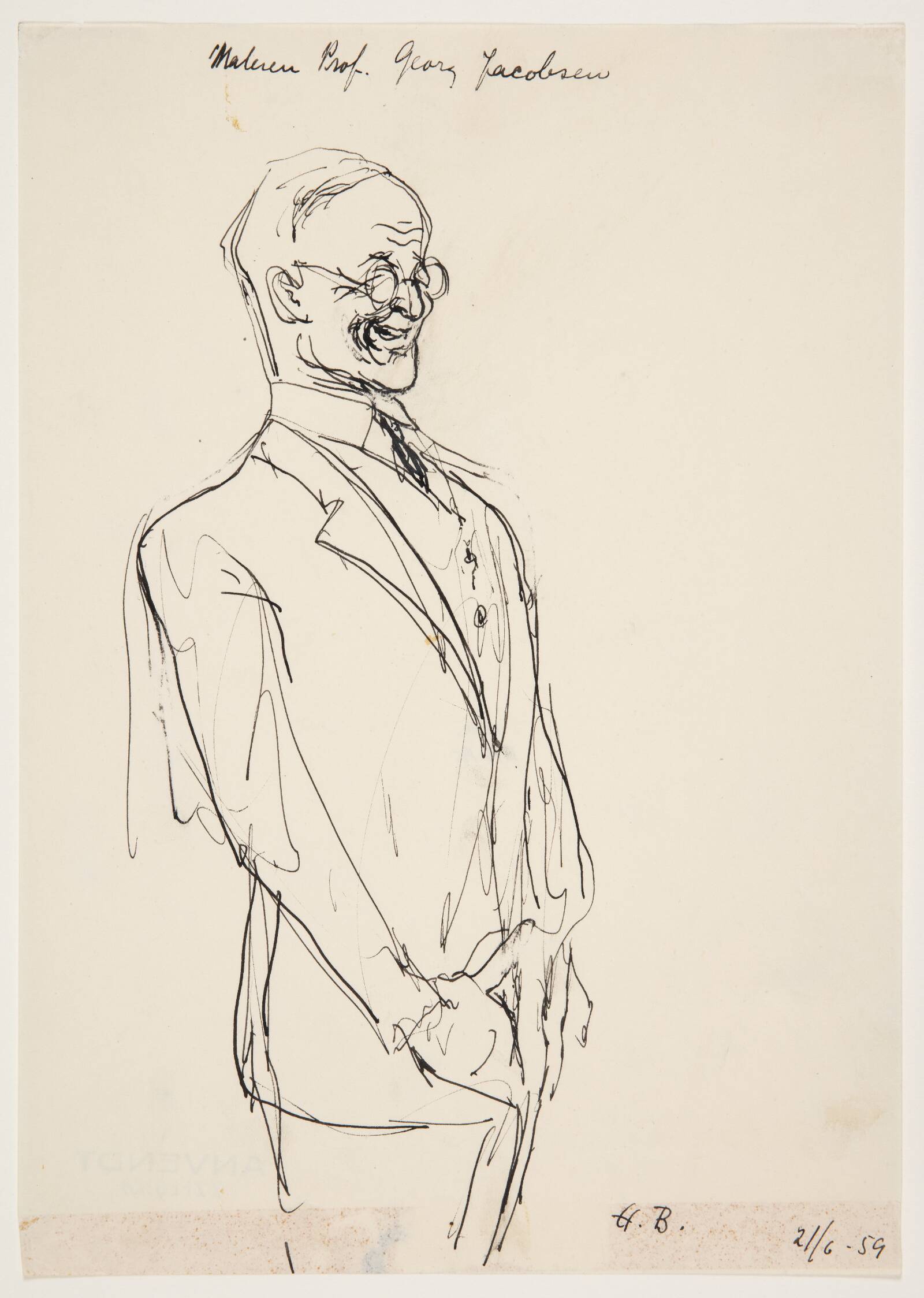 Maleren, prof. Georg Jacobsen, Bendix, Hans, 1959