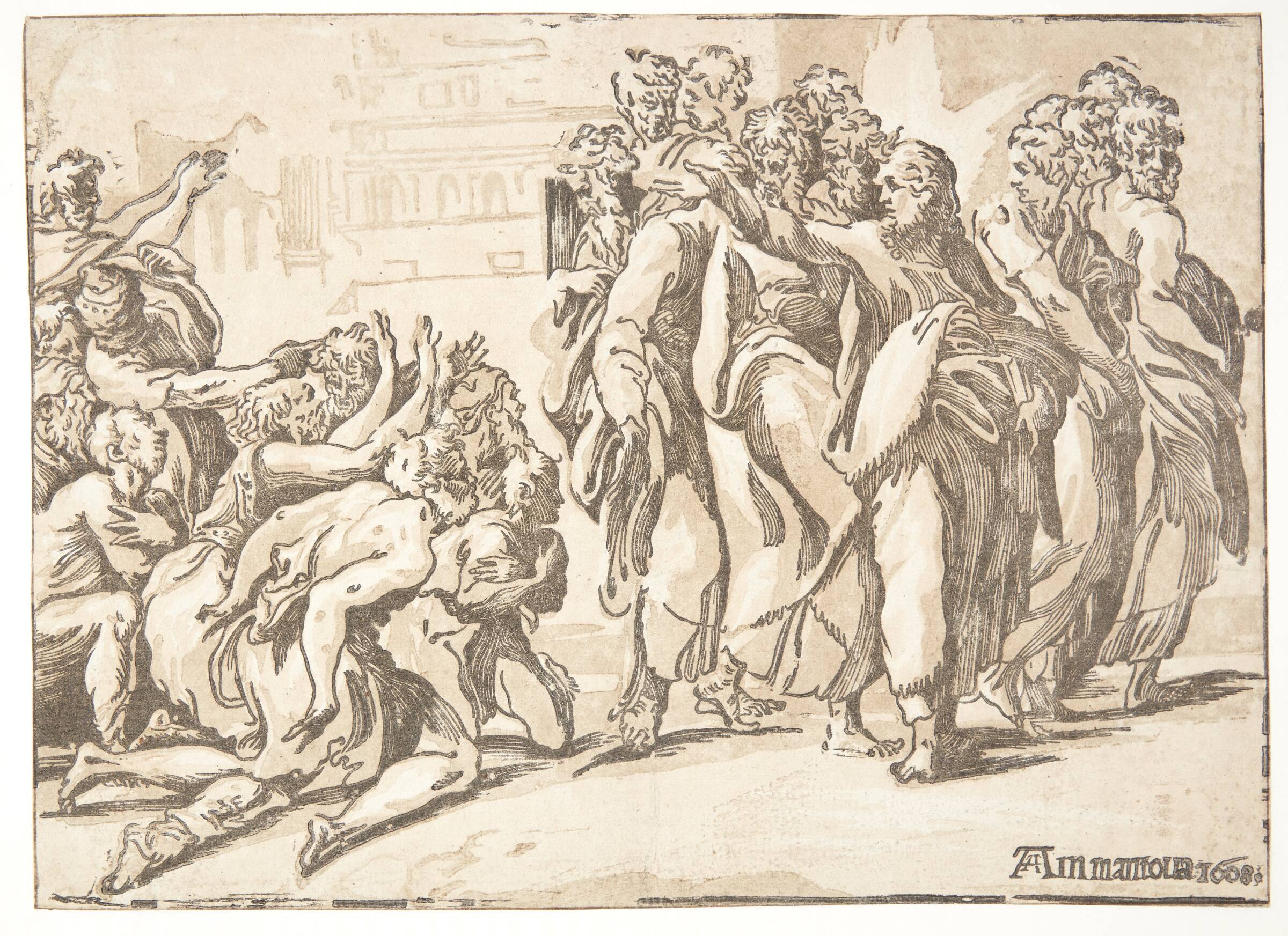 Kristus helbreder de spedalske, Nicolò Vicentino, 1510-1550