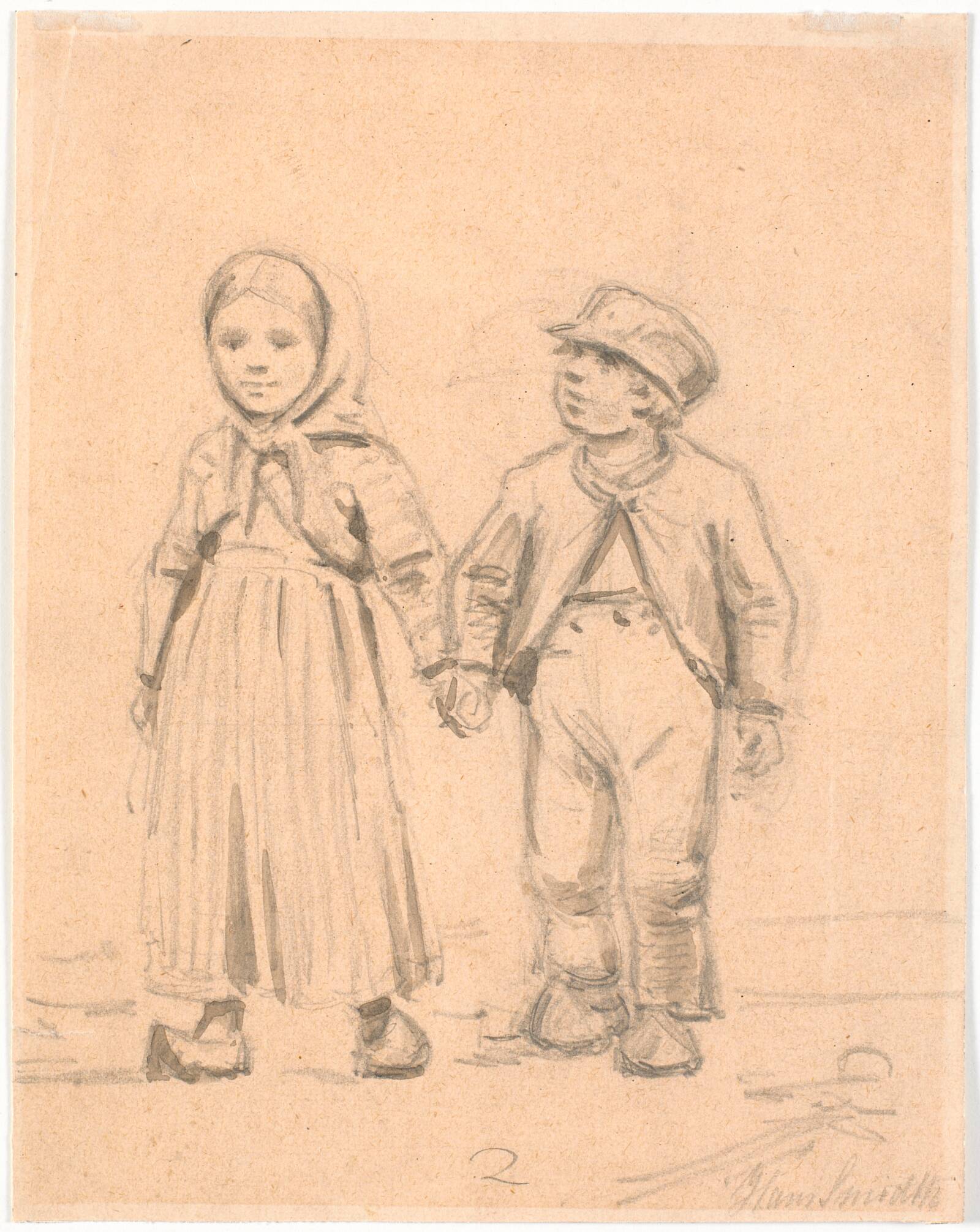 To almuebørn, Hans Smidth, 1839-1917