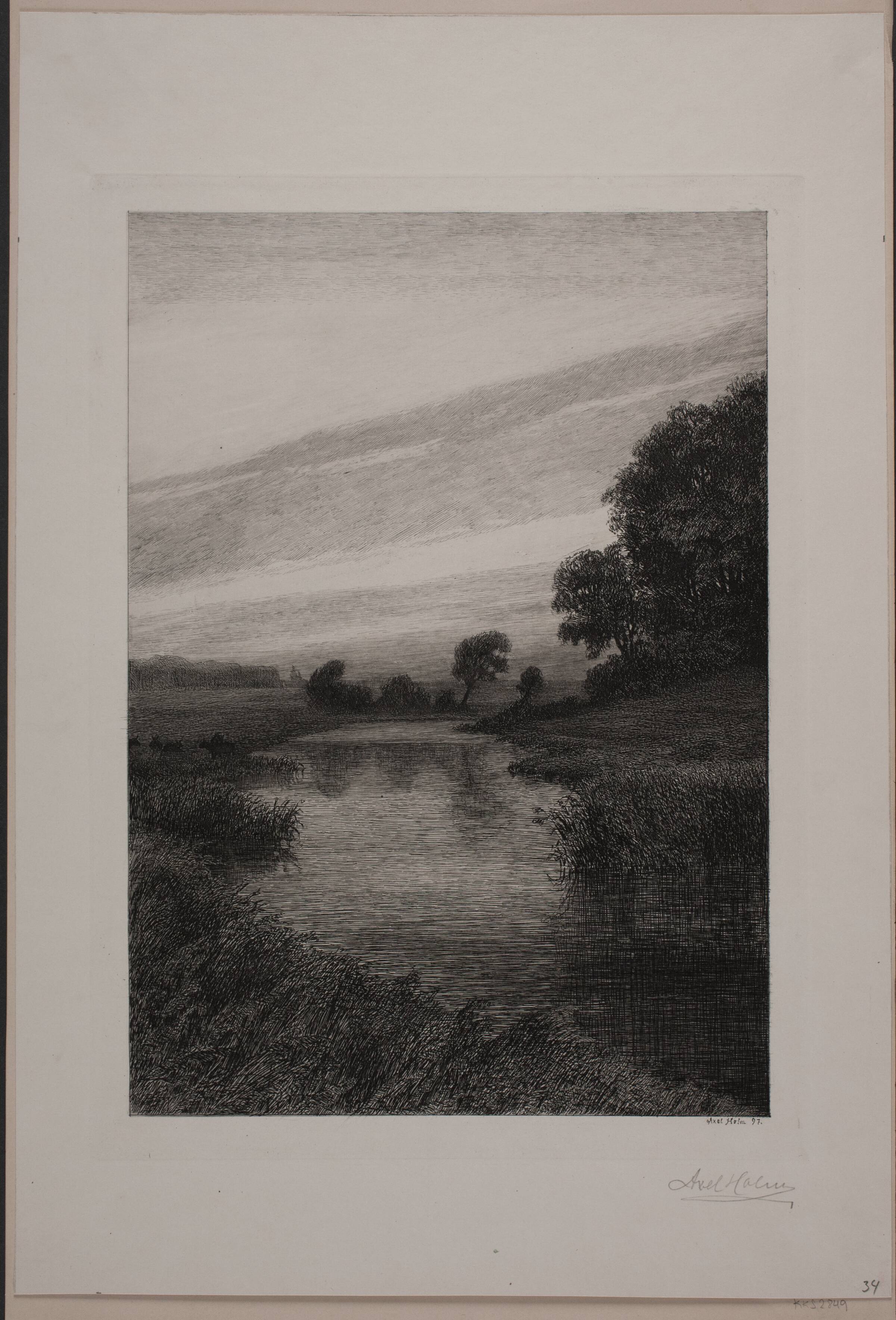 Sommeraften ved Susåen, Axel Holm, 1897