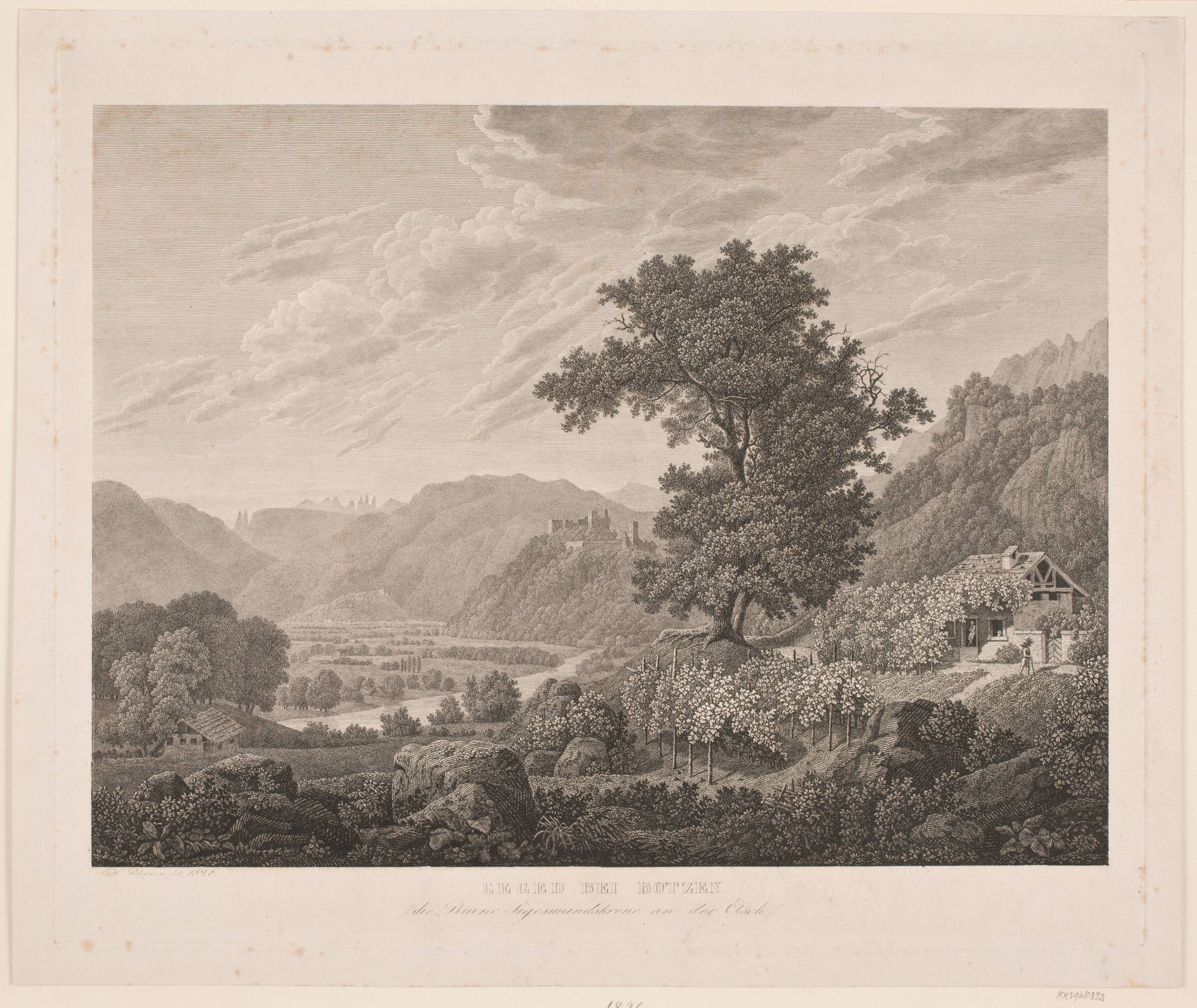 Geged bei Botzen, Søren Henrik Petersen, 1826