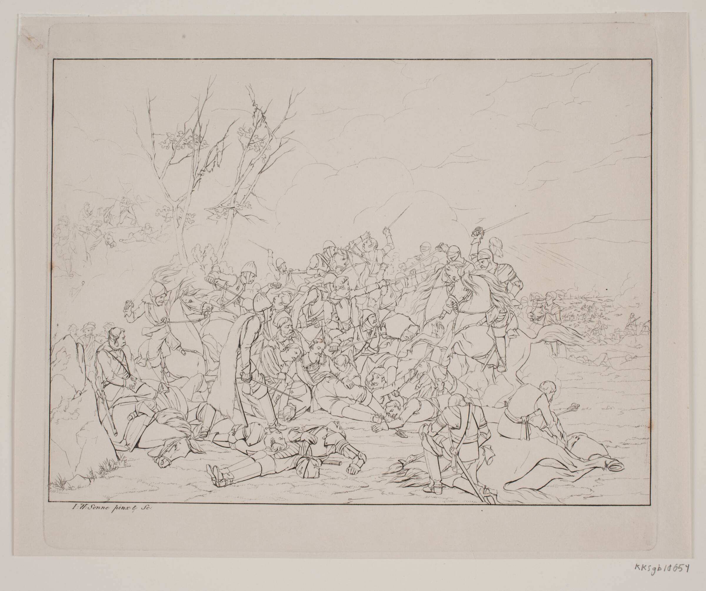 Slaget ved Lützen, Jørgen V. Sonne, 1828