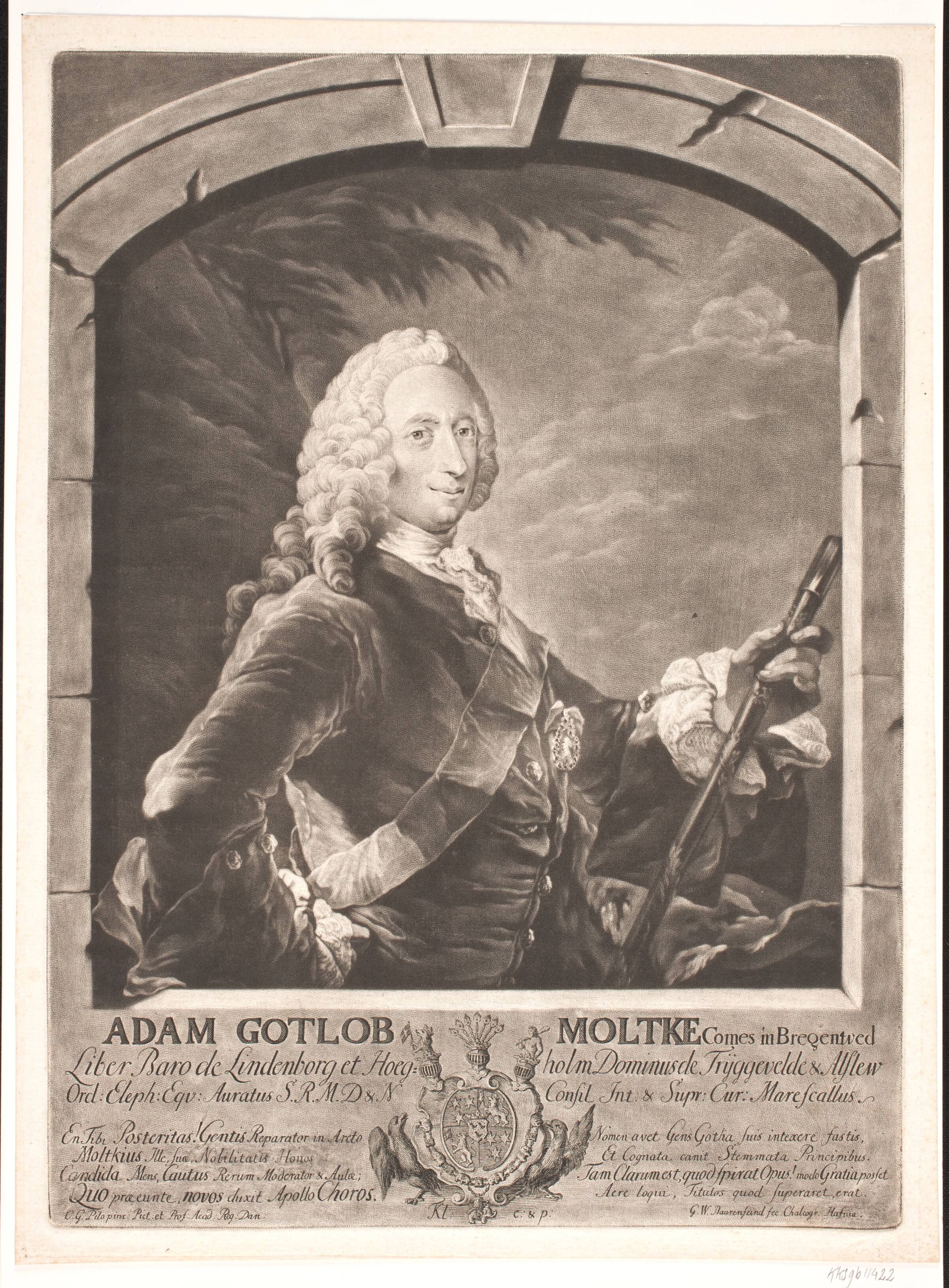 Adam Gotlob Moltke, Georg Vilhelm Baurenfeind, 1755