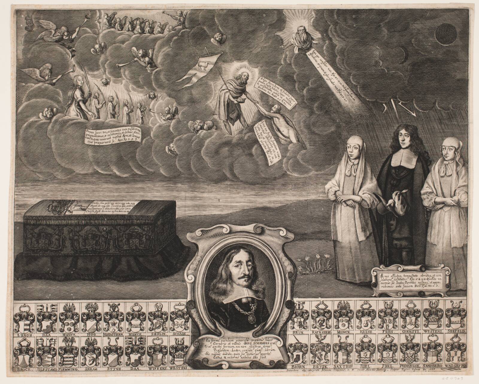 Ove Skade. Mindeblad, Albert Haelwegh, 1666