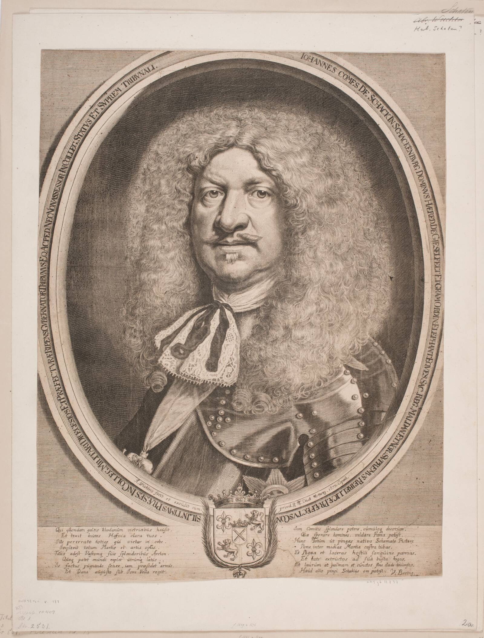 Hans Schack, Hubert Schaten, 1673