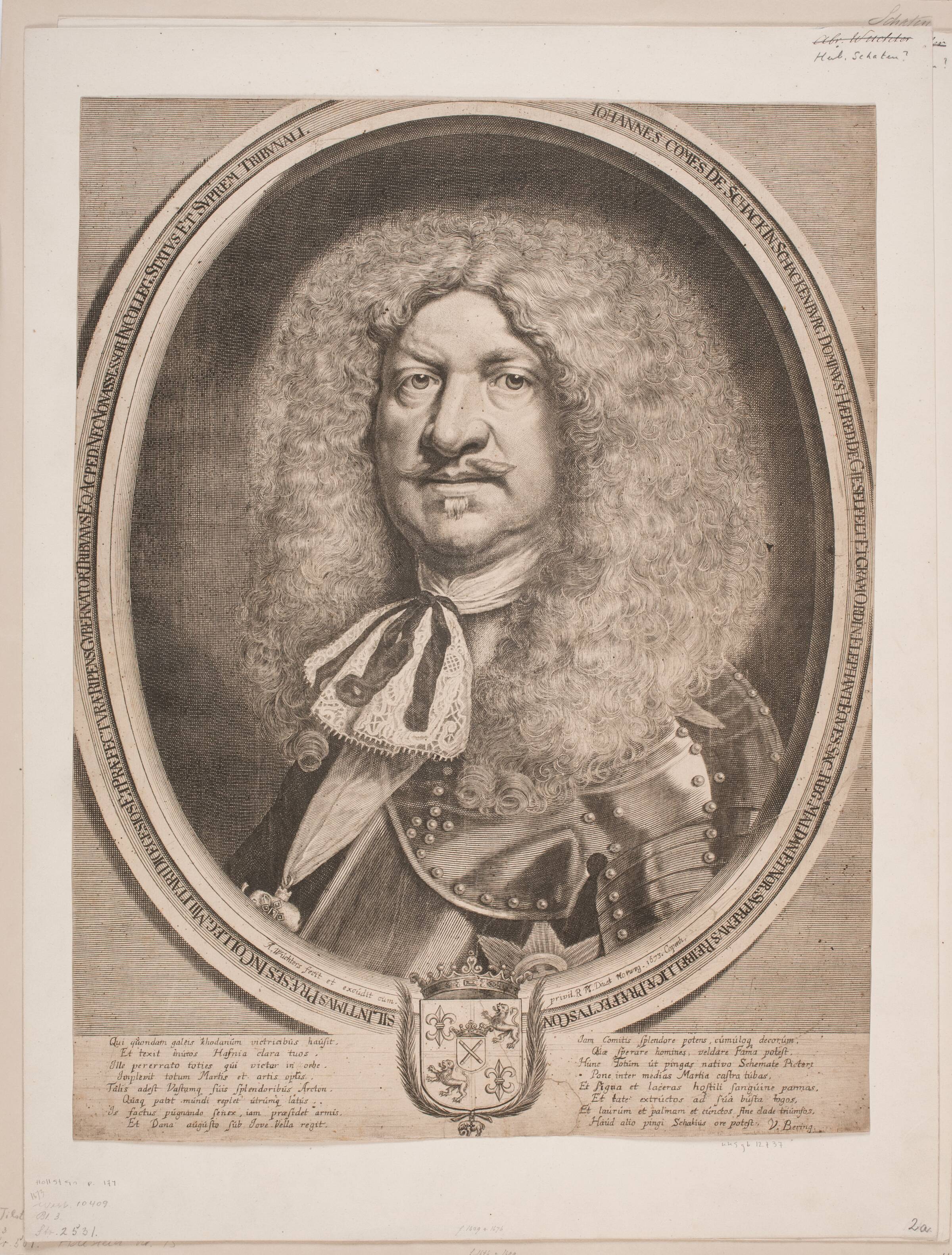Hans Schack, Hubert Schaten, 1673