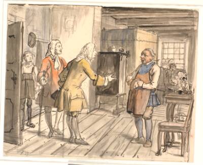 Rådsherrernes lykønsknings visit (Den politiske kandestøber)