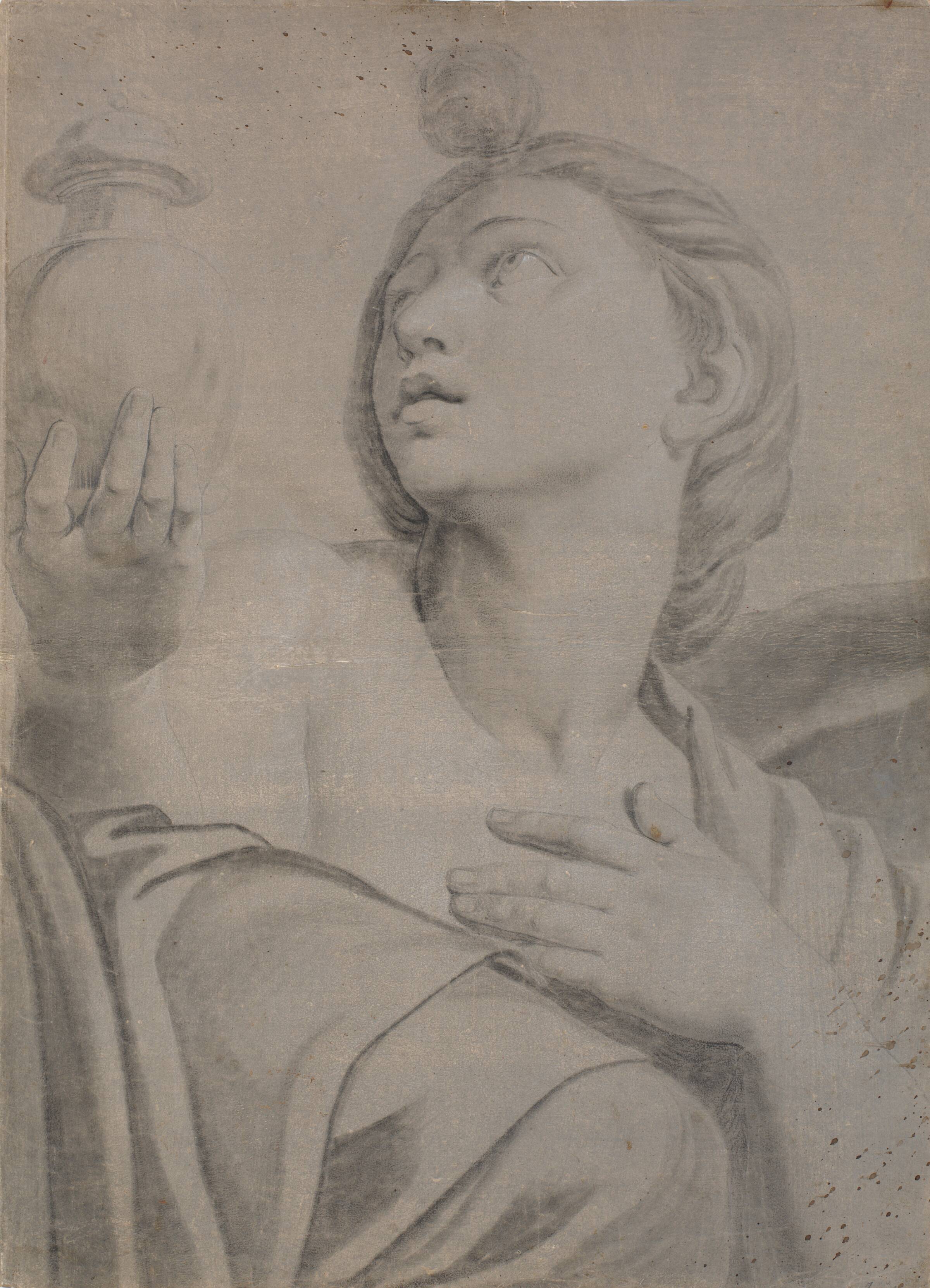 Psyche der bringer Venus Persefones krukke med trylledrikken, Jens Juel, 1774-1776
