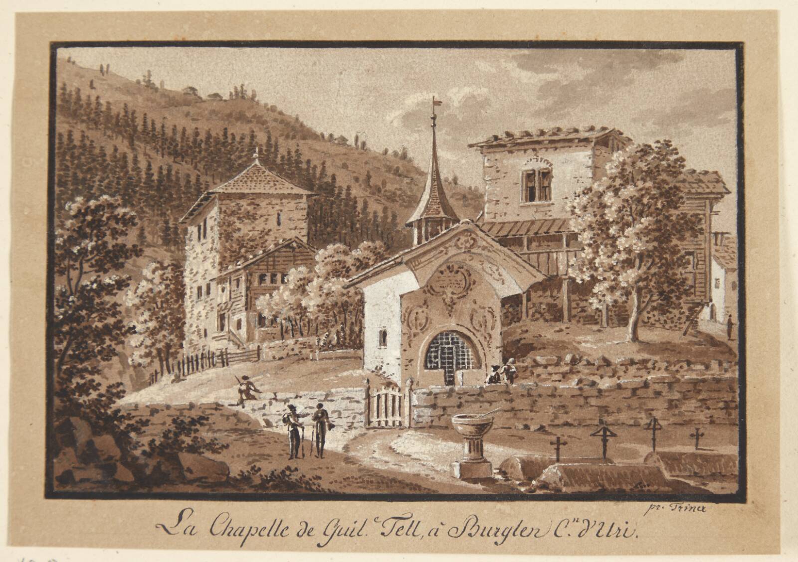 Schweizisk prospekt, Frans Xaver Triner, 1767-1824