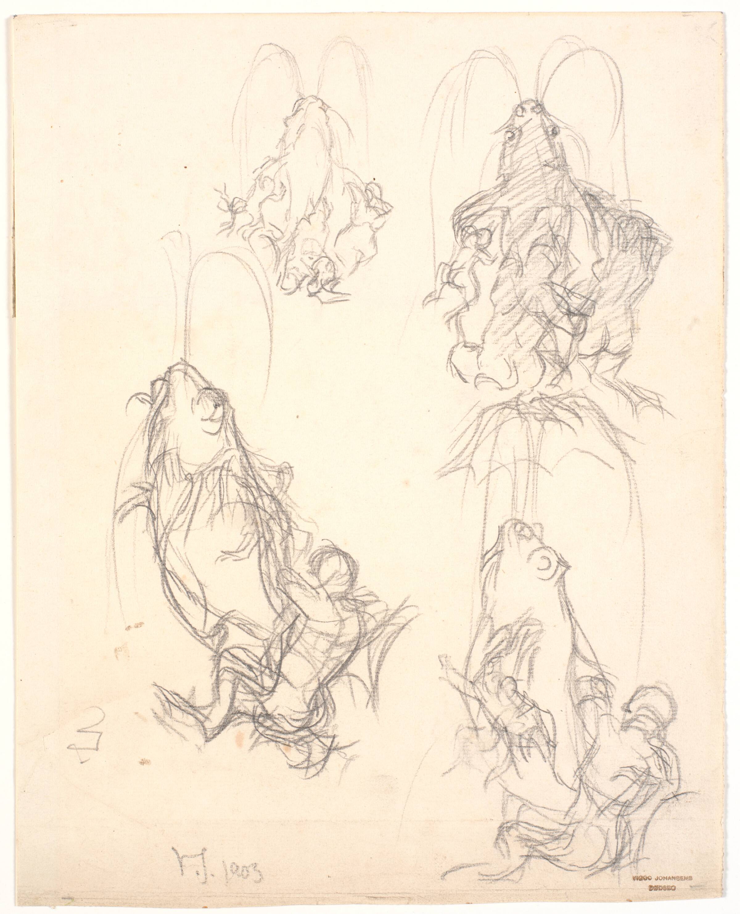 Udkast til fontæne, Viggo Johansen, 1903