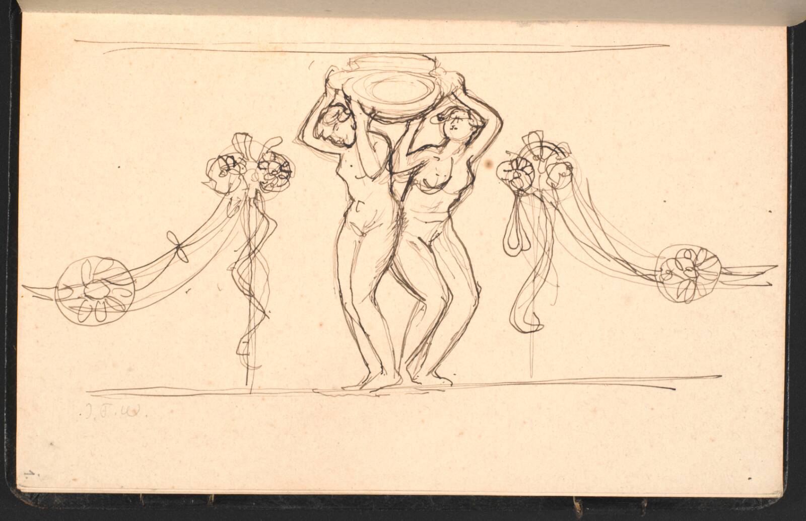 To karyatider, J.F. Willumsen, 1907-1910