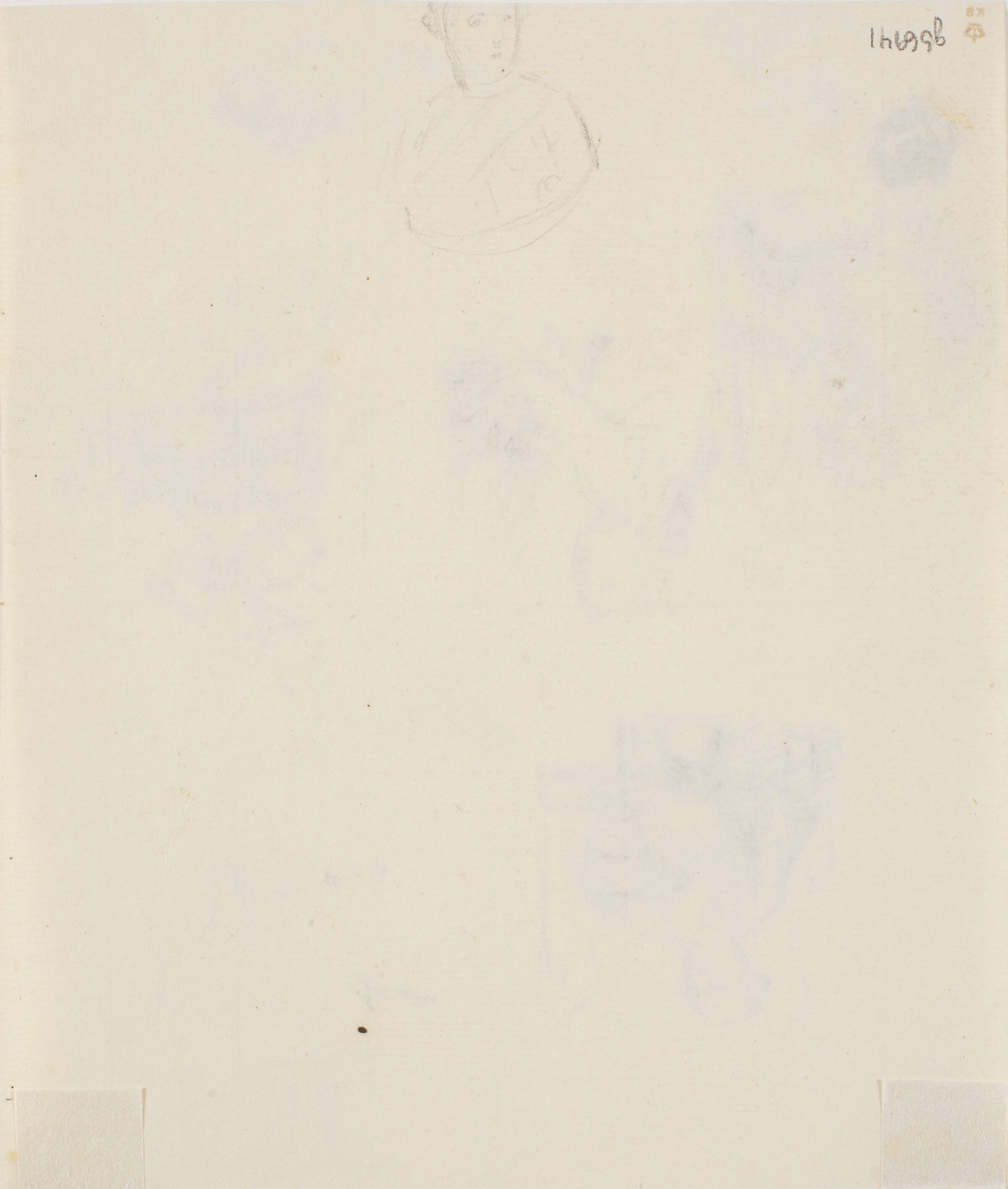 Lille portrætskitse af mand med ordensbånd. Beskåret, C.A. Lorentzen, 1746-1828