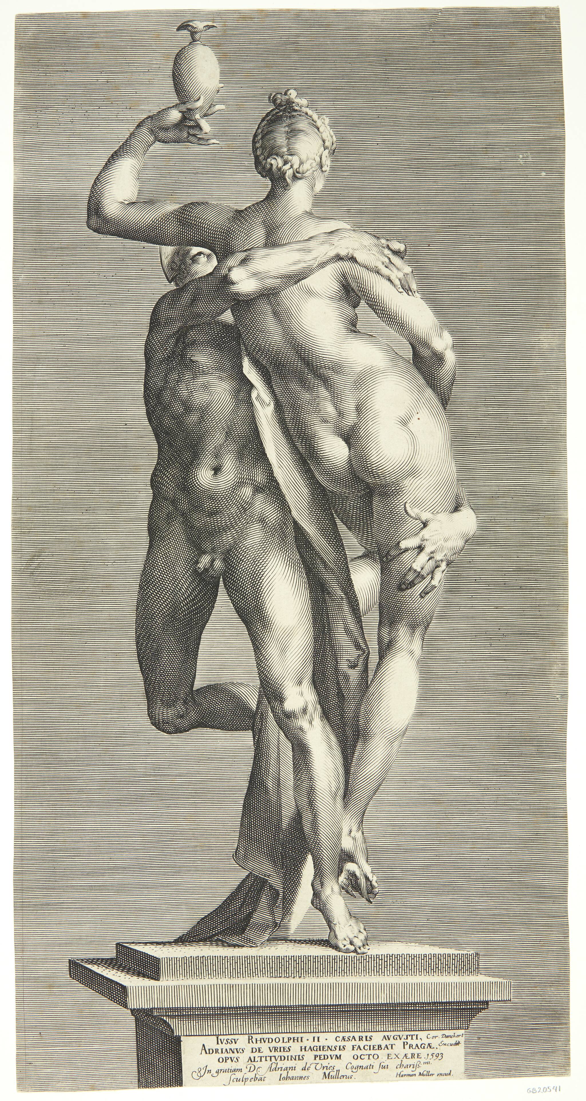 Merkur bortfører Psyche. Psyche set bagfra