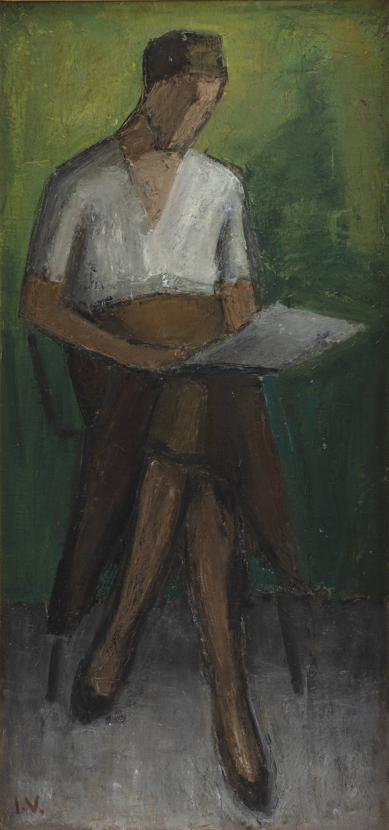 Læsende dame, Jeppe Vontillius, 1951