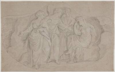 Ceres trøstes. Studie efter dekoration i Sala dell'Estate.