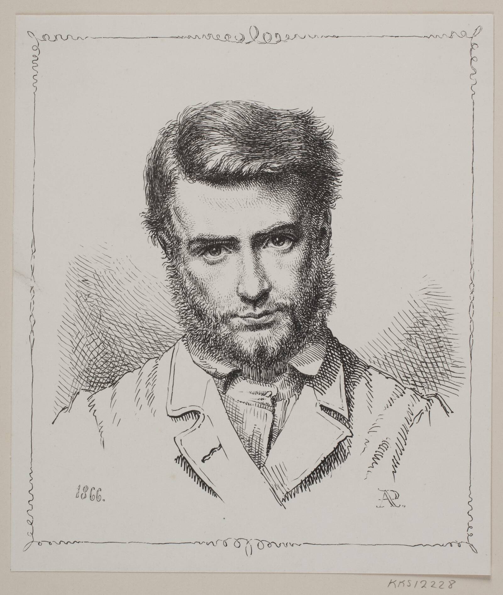 Selvportræt, Albert Price, 1866