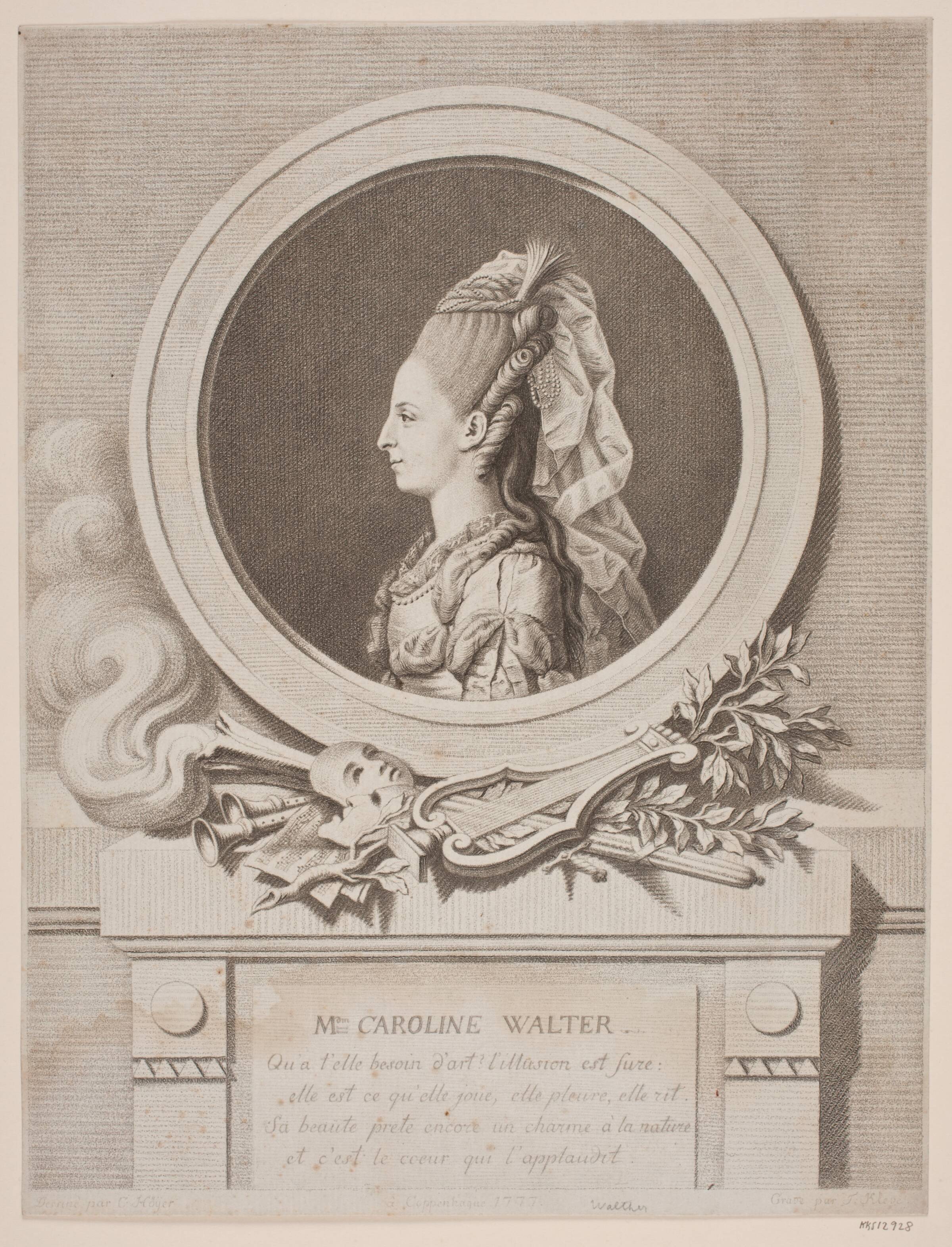 Caroline Walter, Terkel Kleve, 1777