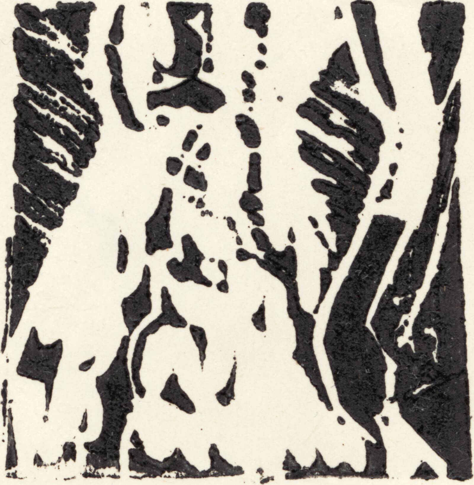 Dame - mellemstykke, Per Kirkeby, 1965