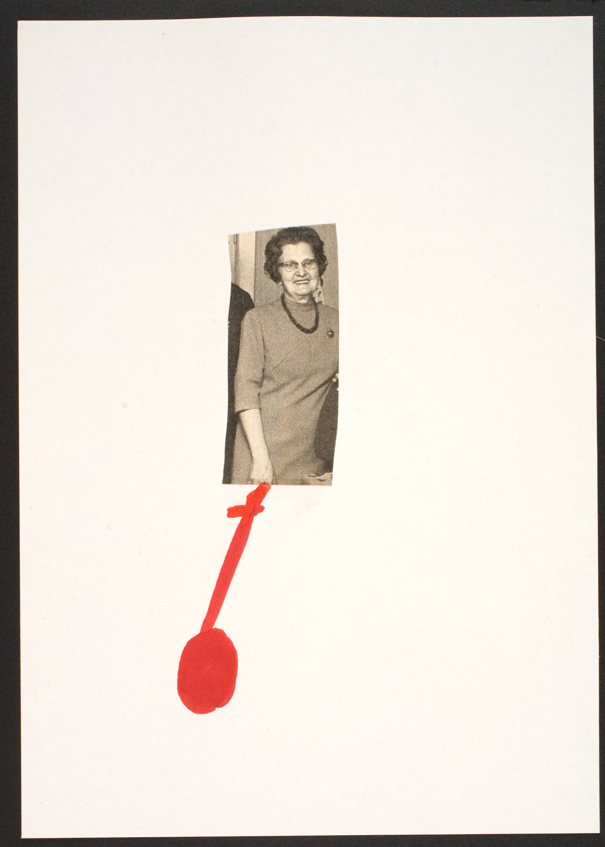 Udklip på papir med kvindetegnet, Lene Adler Petersen, 1974