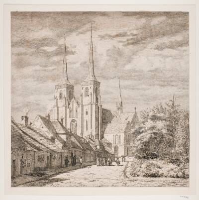 Roskilde Domkirke, set fra Sydvest