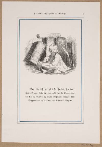 Illustration til "Hvorledes Dagen gaaer for Lille Lise"