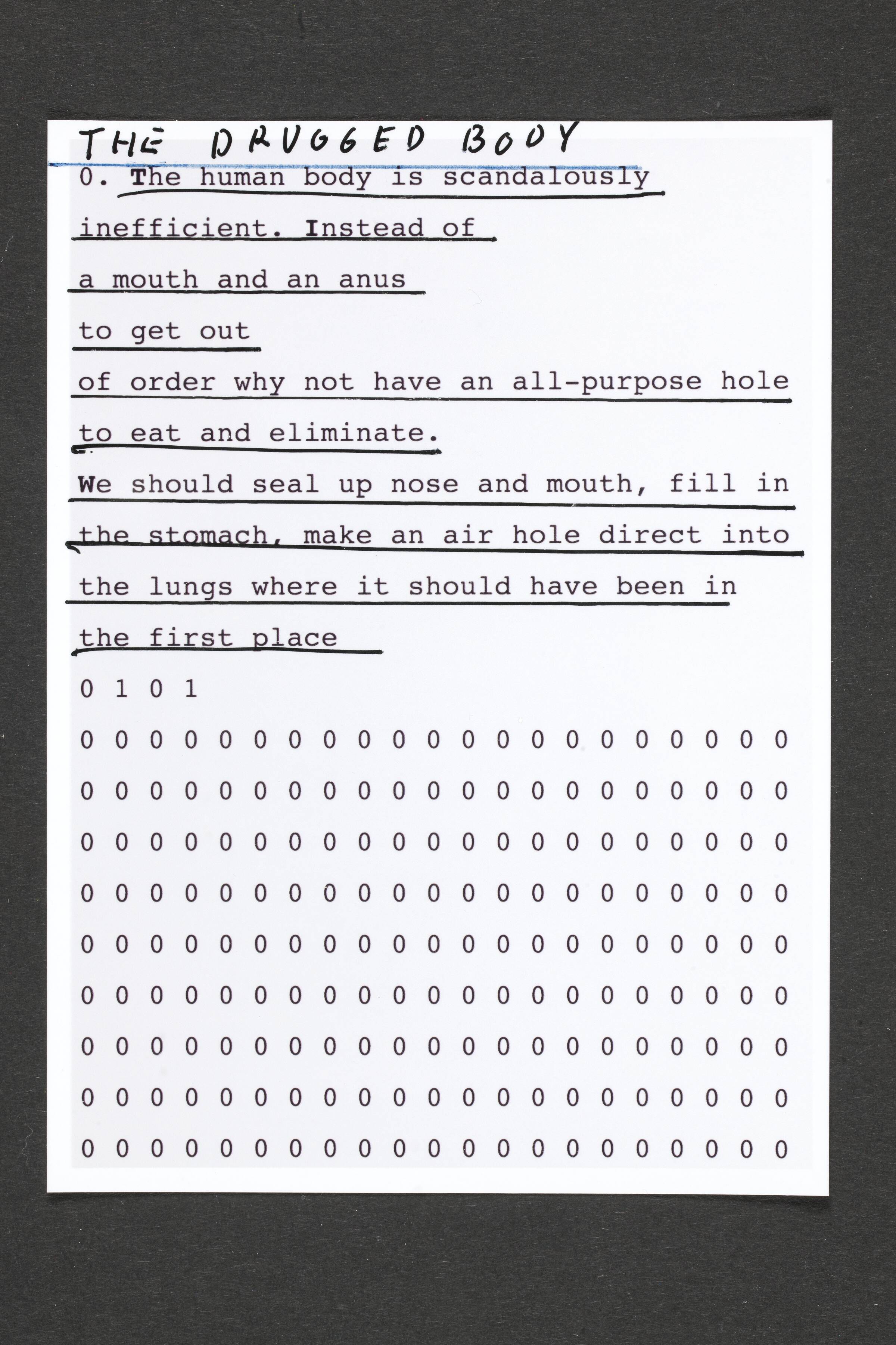 How do I make myself a body (7), Henrik Olesen, 2007