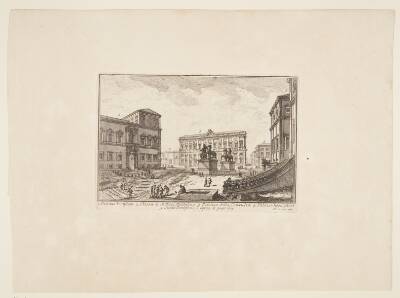 1. Pavens palazzo. 2. Sankt Maria Maddalena-kirken. 3. Palazzo della Consulta. 4. Palazzo Rospigliosi. 5. De pavelige stalde og livgardens barakker