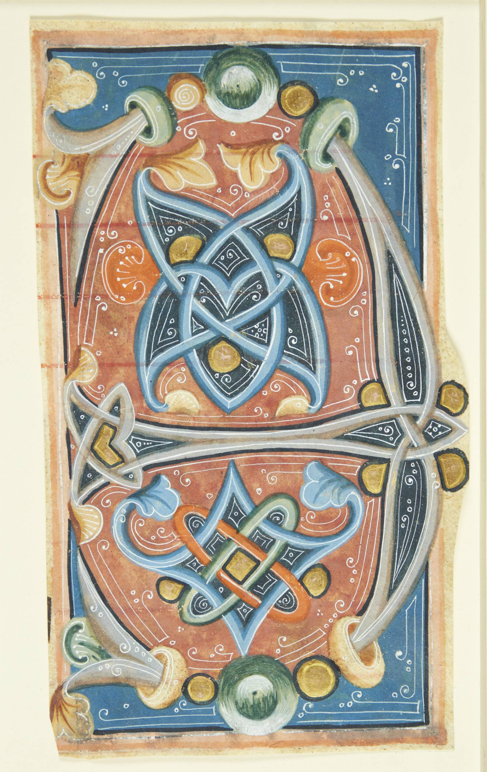 Ornamenteret initial E, Ubekendt, 1300-1350