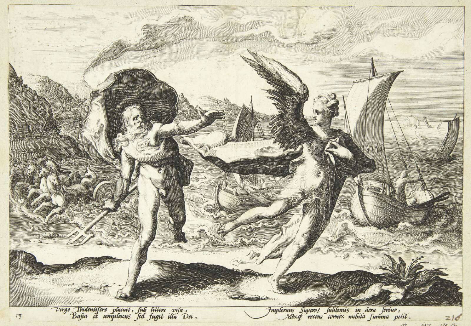 Koronis forvandlet til en krage, Ubekendt, 1590