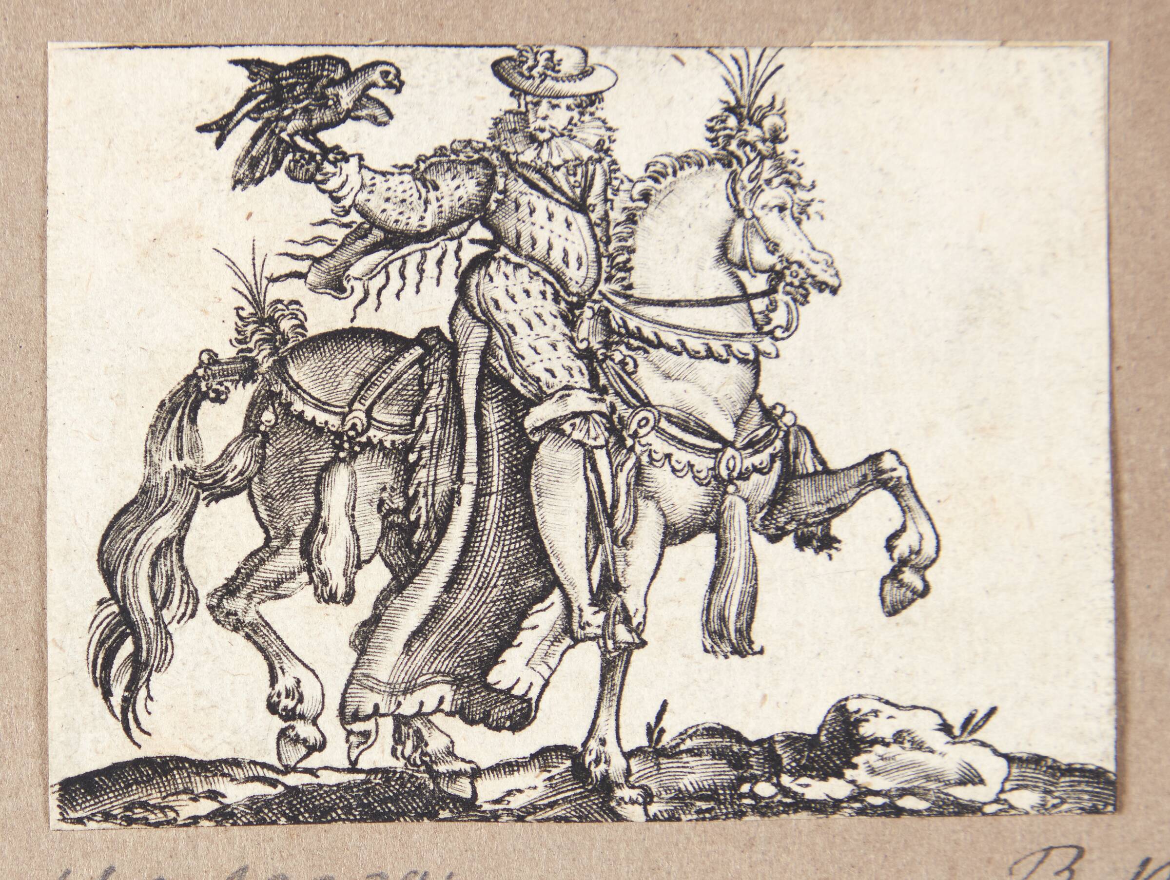 Falkoner på hest, Martin Pleginck, 1594