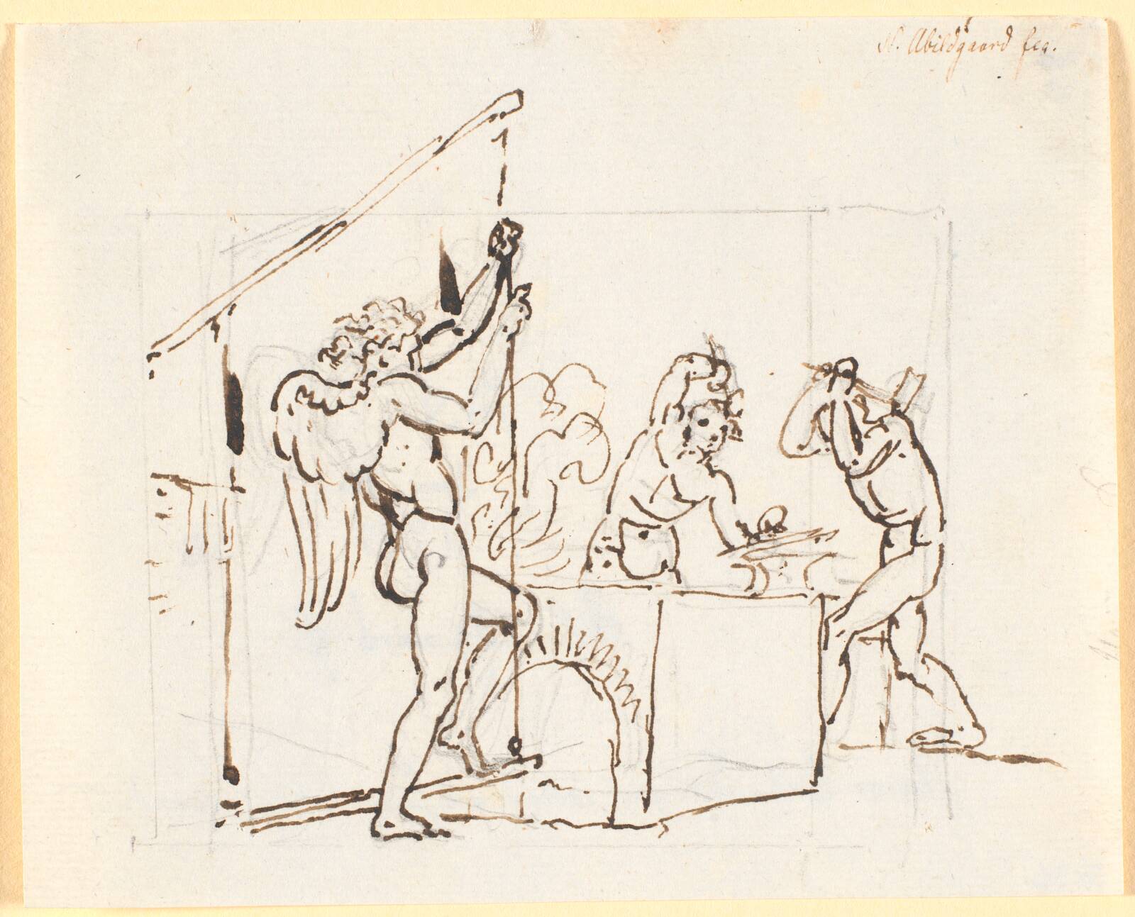 Amors pile smedes, Nicolai Abildgaard, 1743-1809