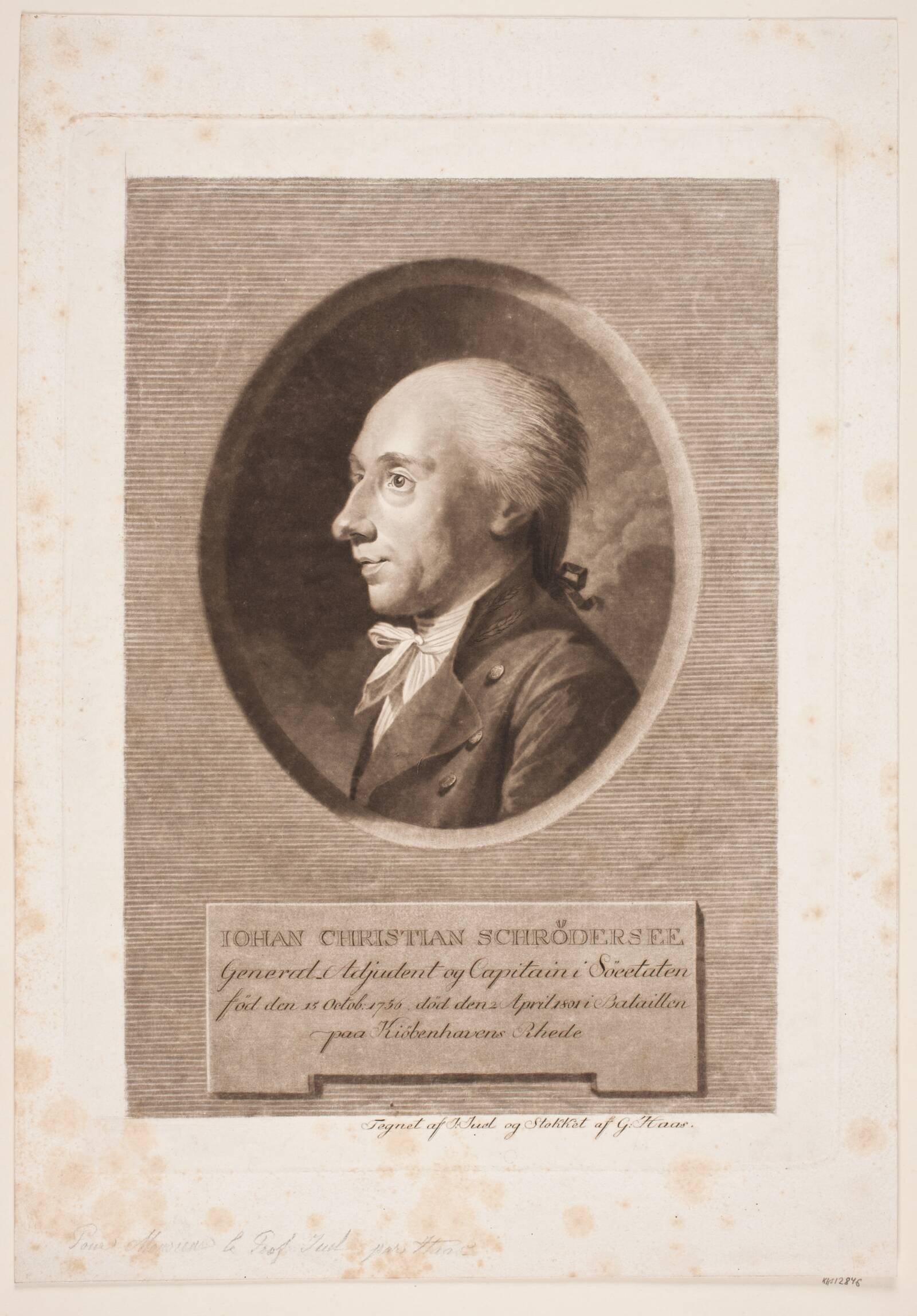 Søofficer J. C. Schrødersee, Georg Haas, 1801-1816