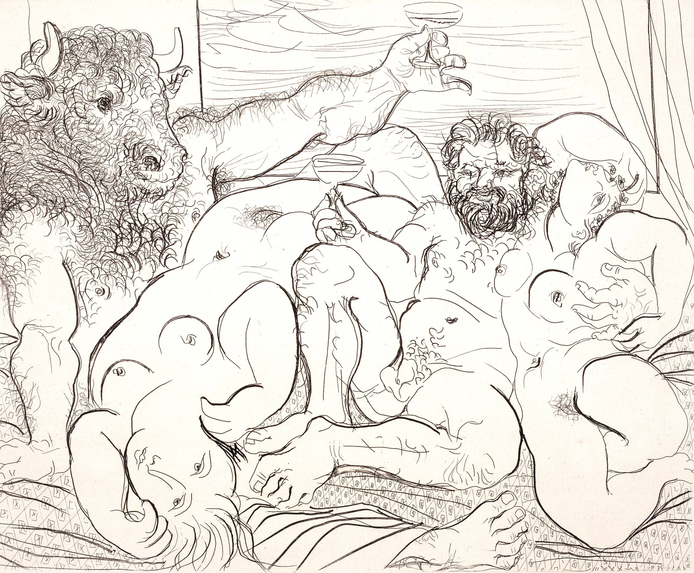 Scène bachique au minotaure, Pablo Picasso, 1933
