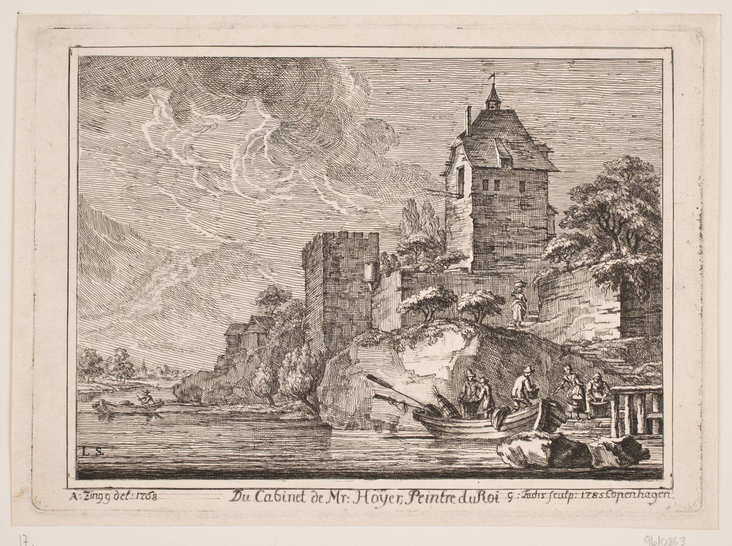 En gammel borg, Georg Mathias Fuchs, 1785
